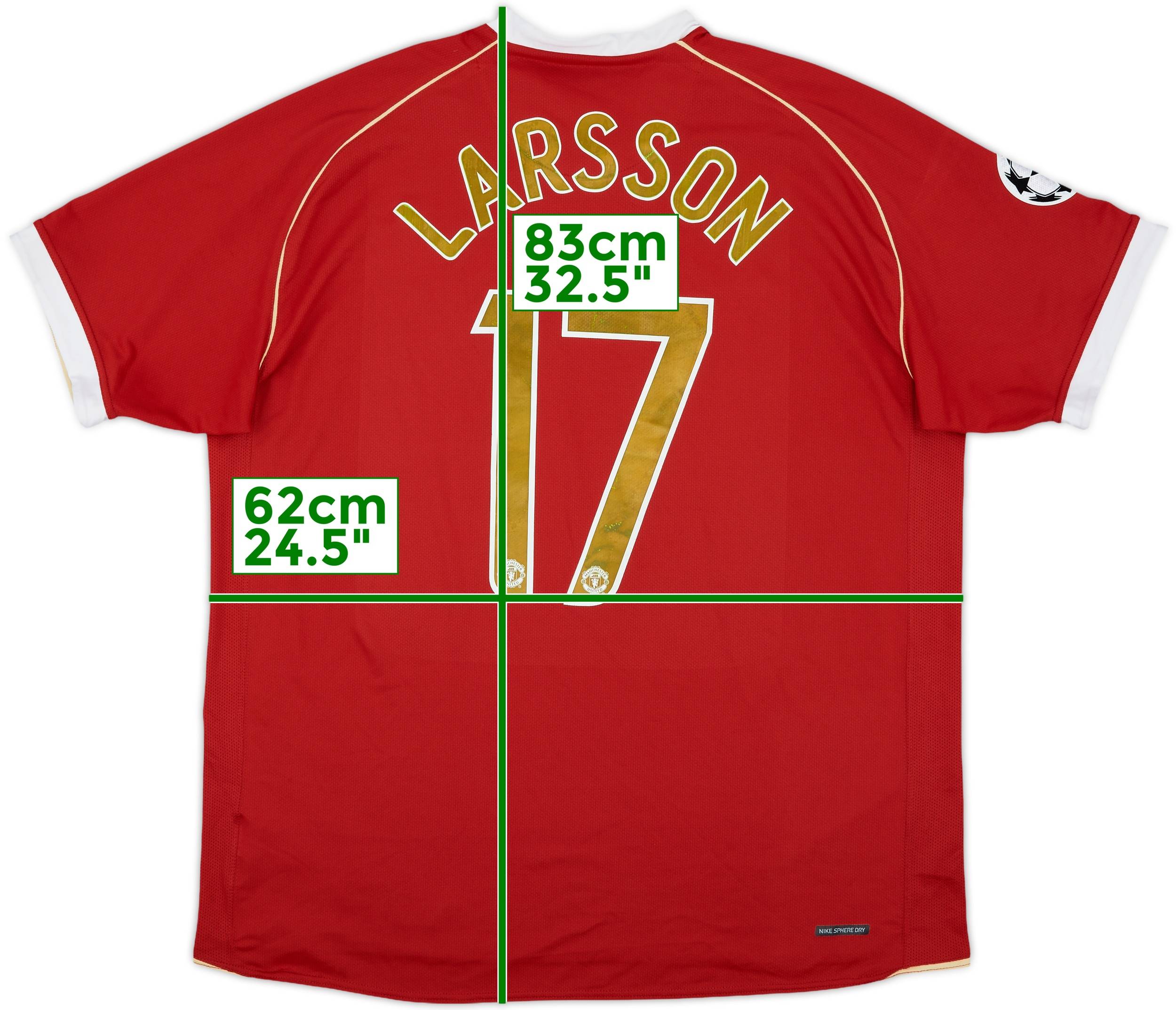 2006-07 Manchester United Home Shirt Larsson #17 - 5/10 - (XXL)