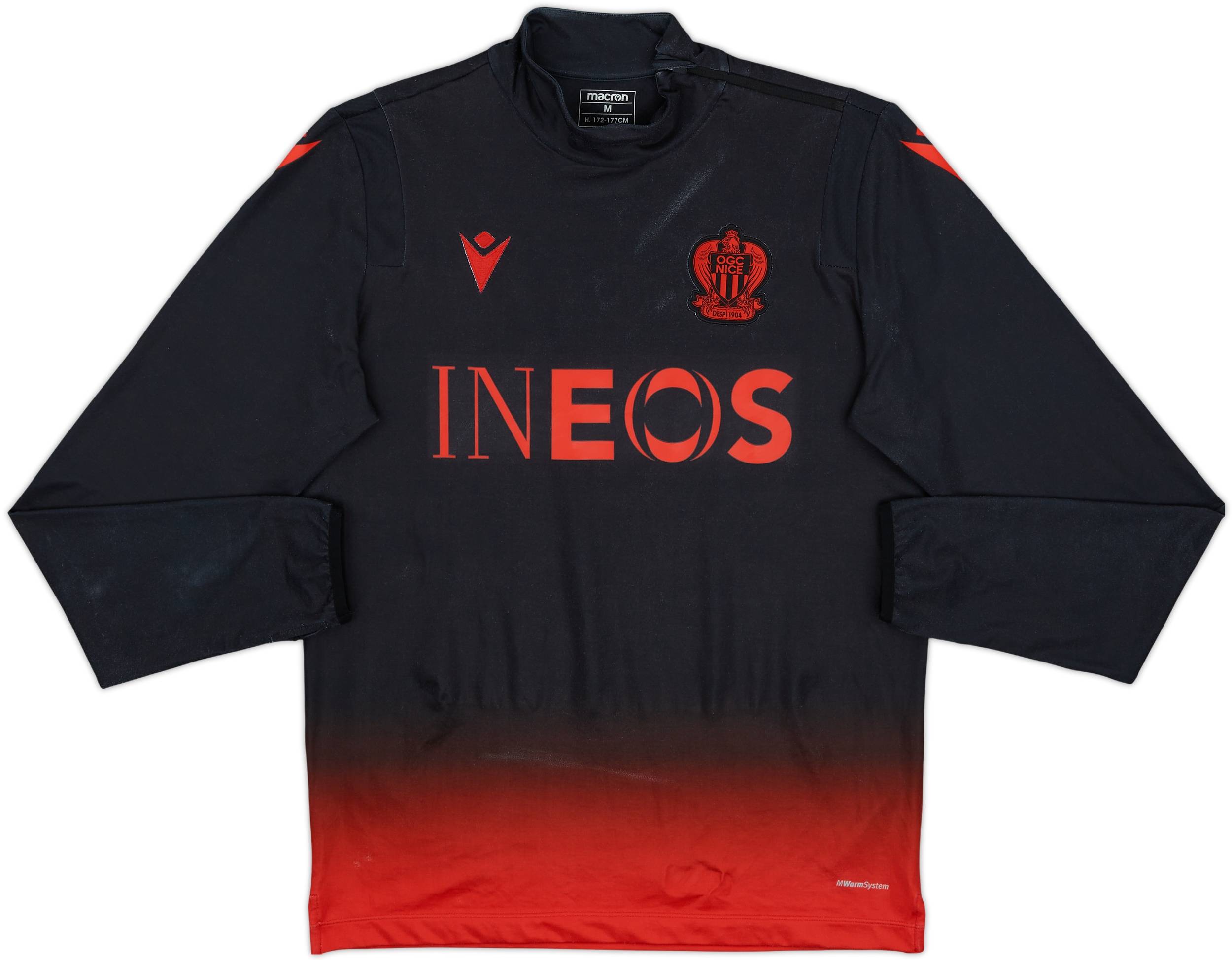 2020-21 OGC Nice Macron 1/4 Zip Drill Top - 6/10 - (M)
