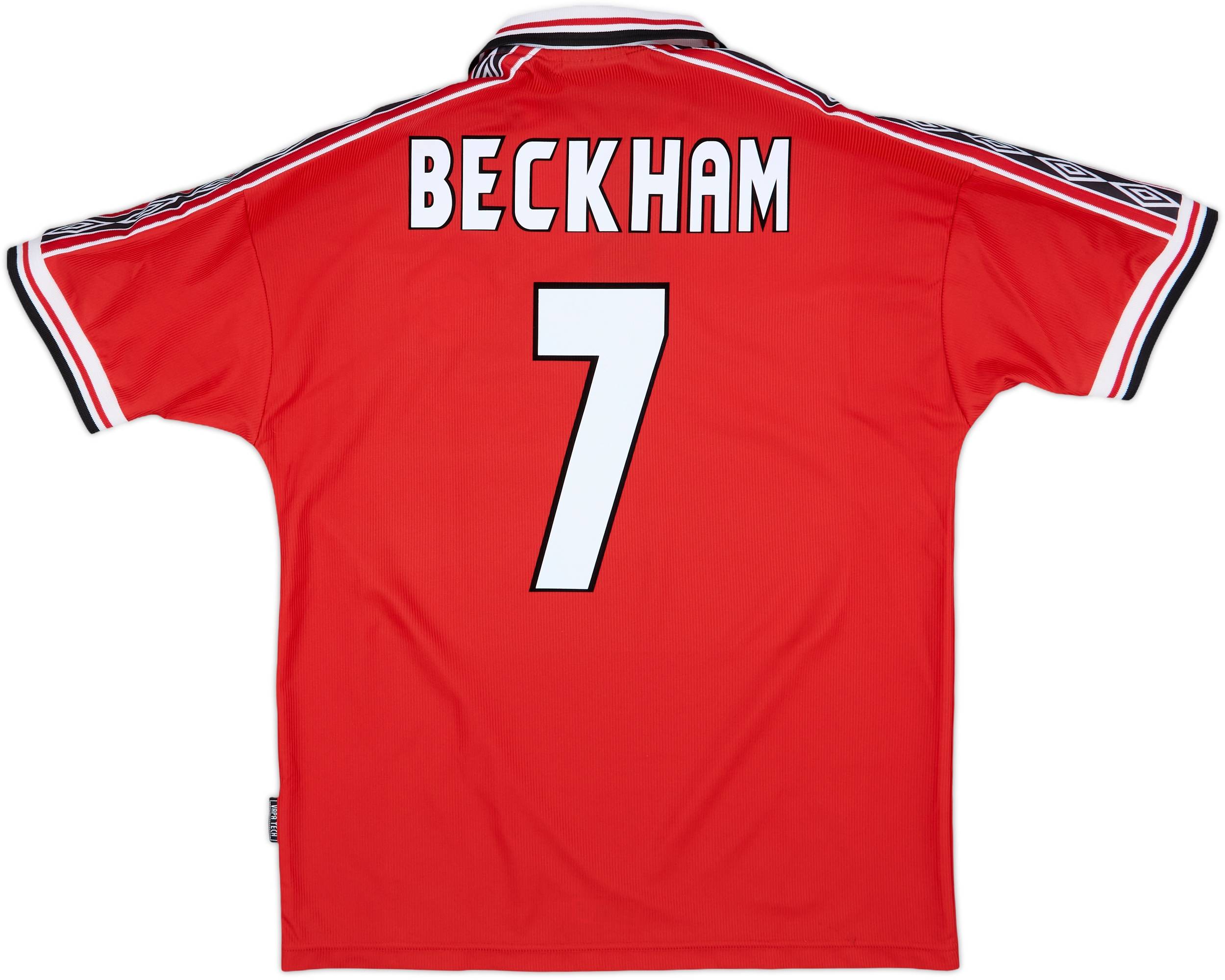 1998-00 Manchester United Home Shirt Beckham #7 - 9/10 - (L)