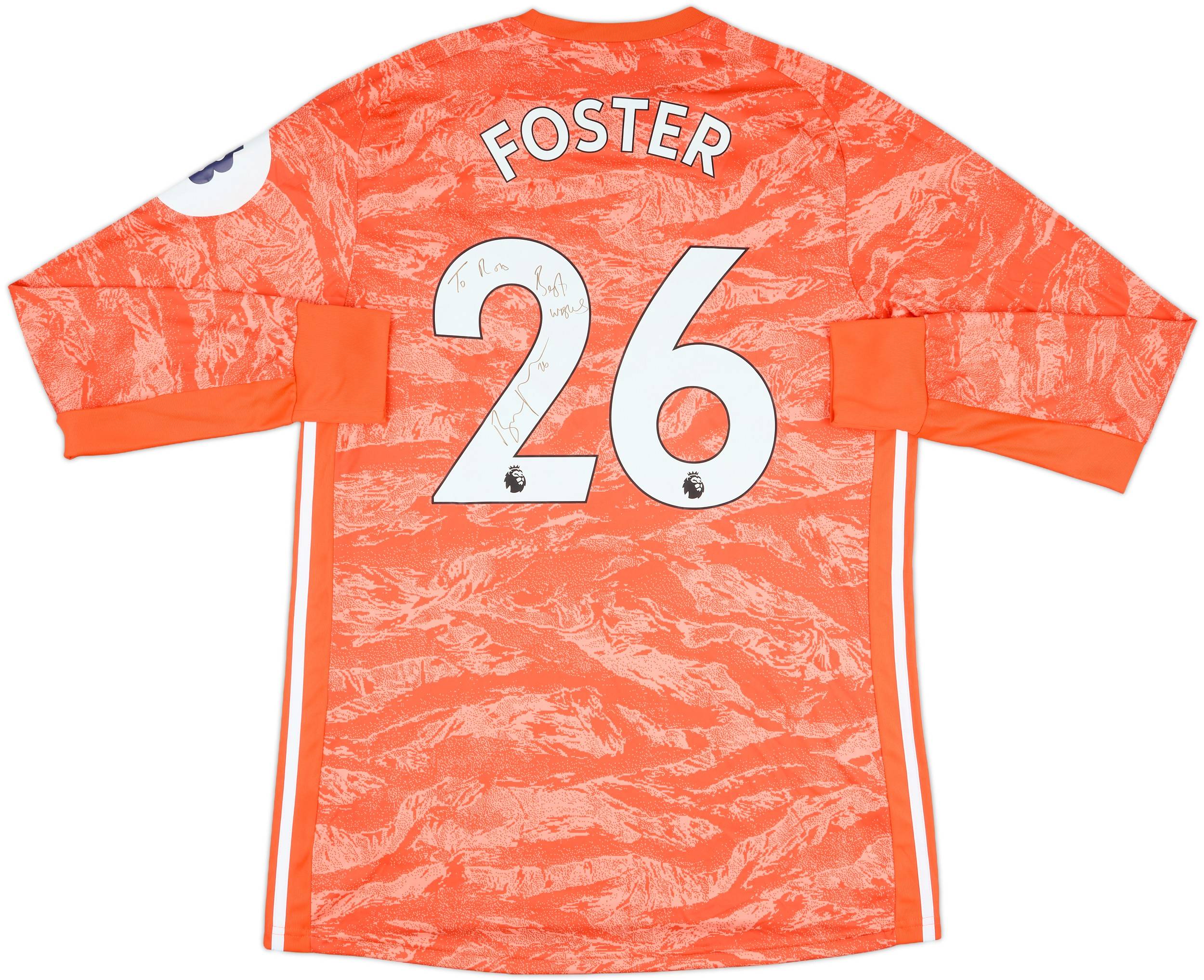 2019-20 Watford Match Issue Signed GK Shirt Foster #26