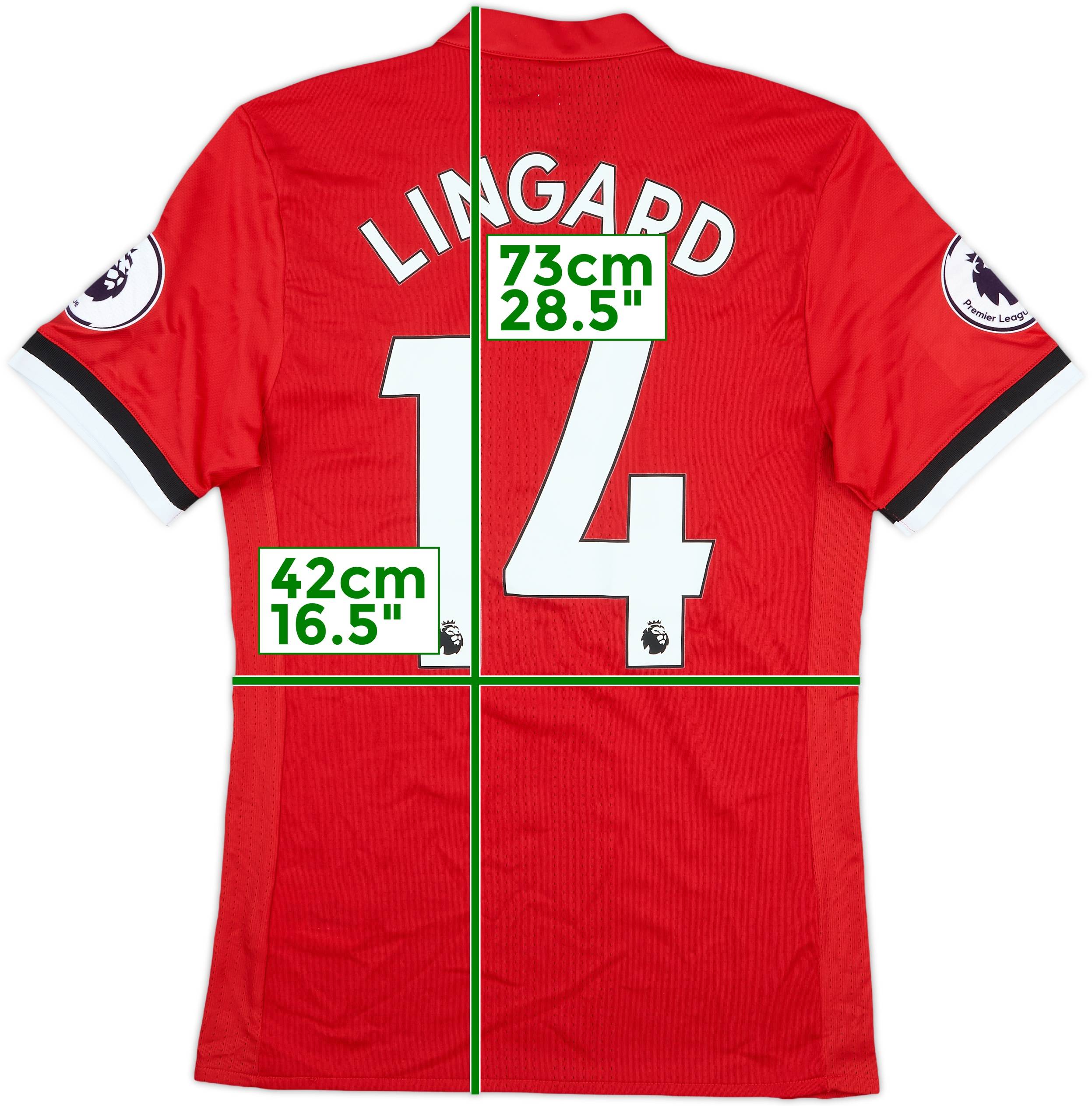 2017-18 Manchester United Match Issue Home Shirt Lingard #14