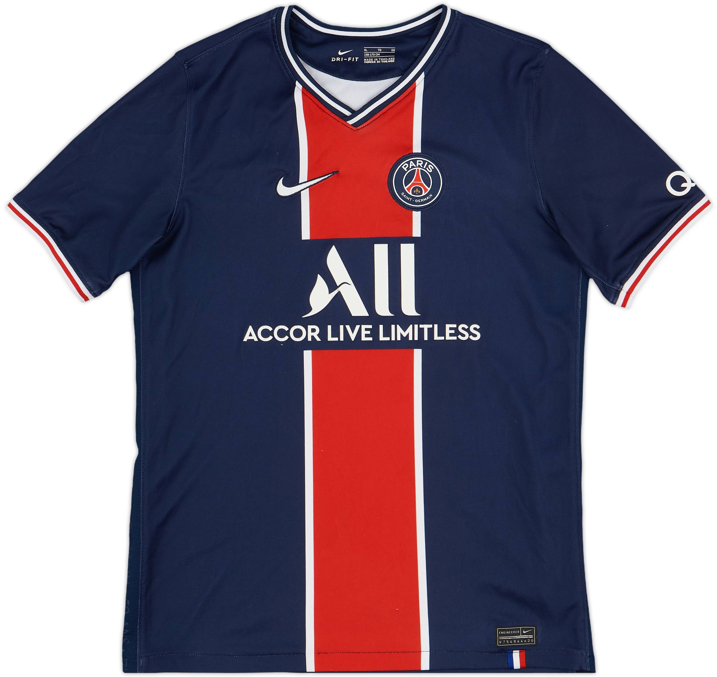 2020-21 Paris Saint-Germain Home Shirt - 7/10 - (XL.Boys)