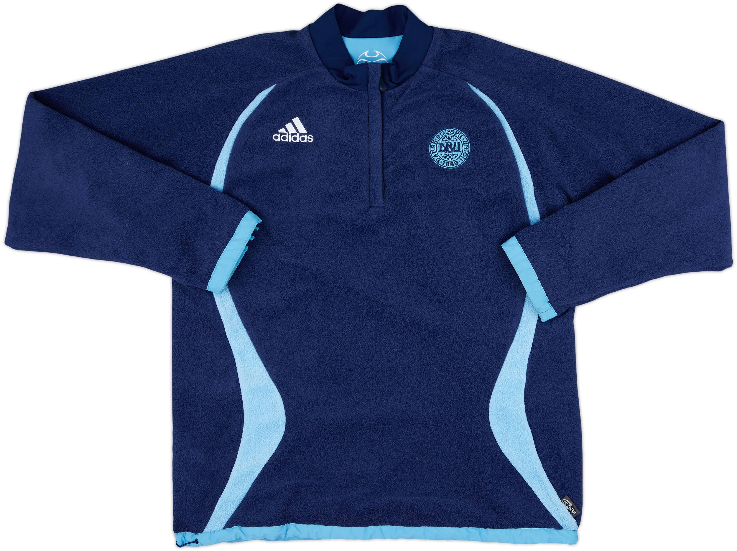 2006-08 Denmark adidas Reversible Fleece 1/4 Zip Top - 8/10 - (L)
