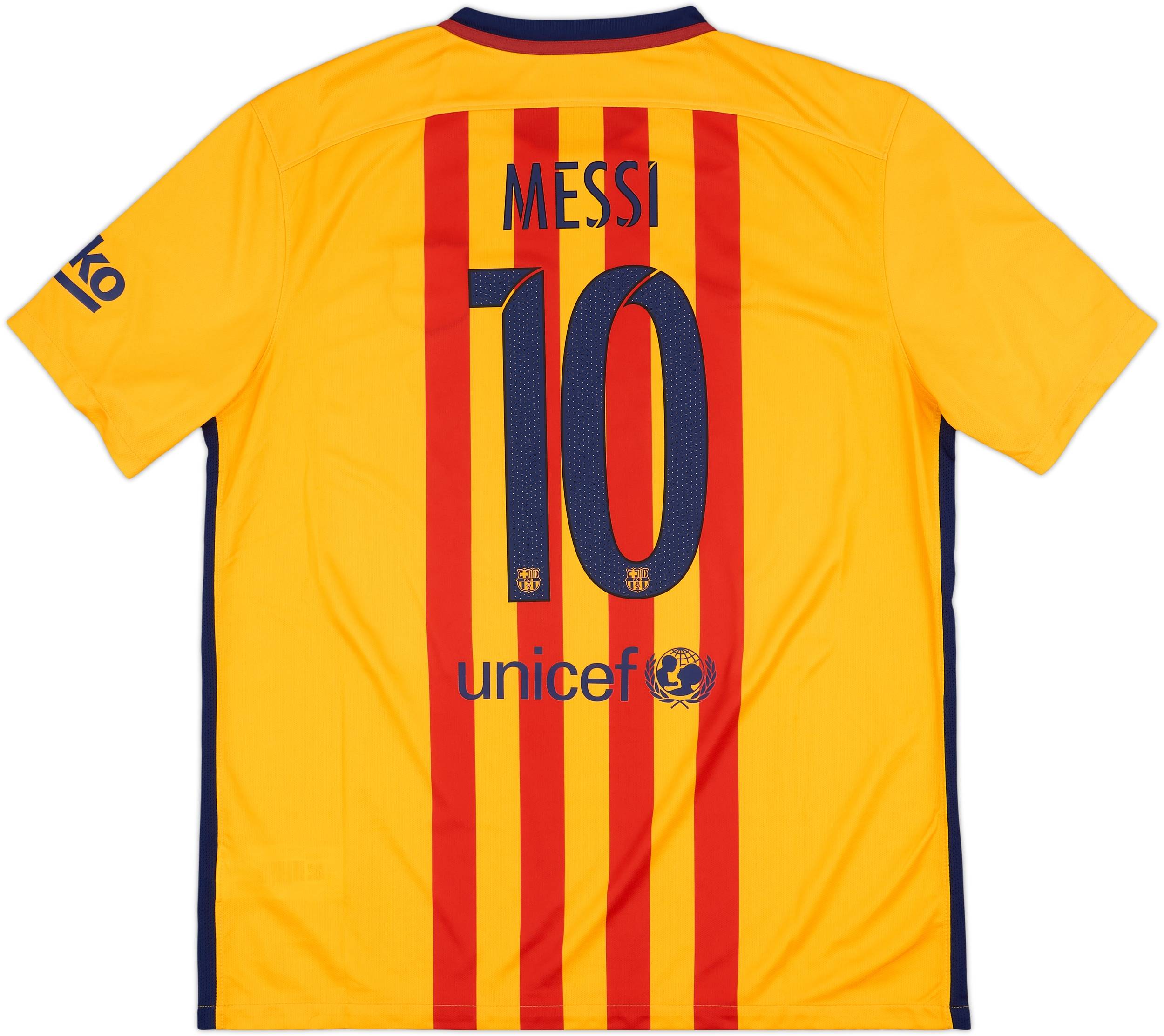 2015-16 Barcelona Away Shirt Messi #10 - 10/10 - (XL)