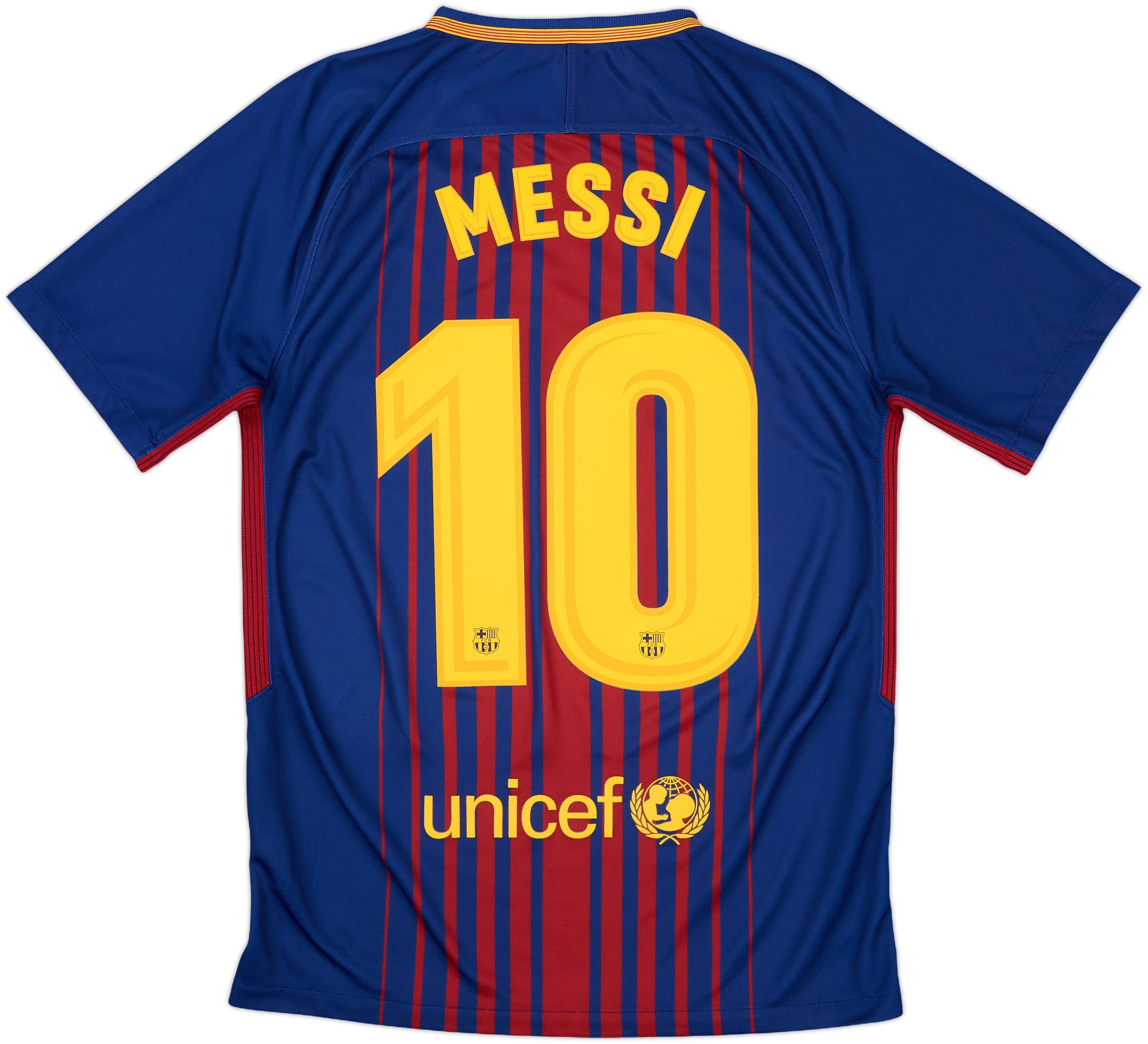 2017-18 Barcelona Home Shirt Messi #10 - 9/10 - (S)