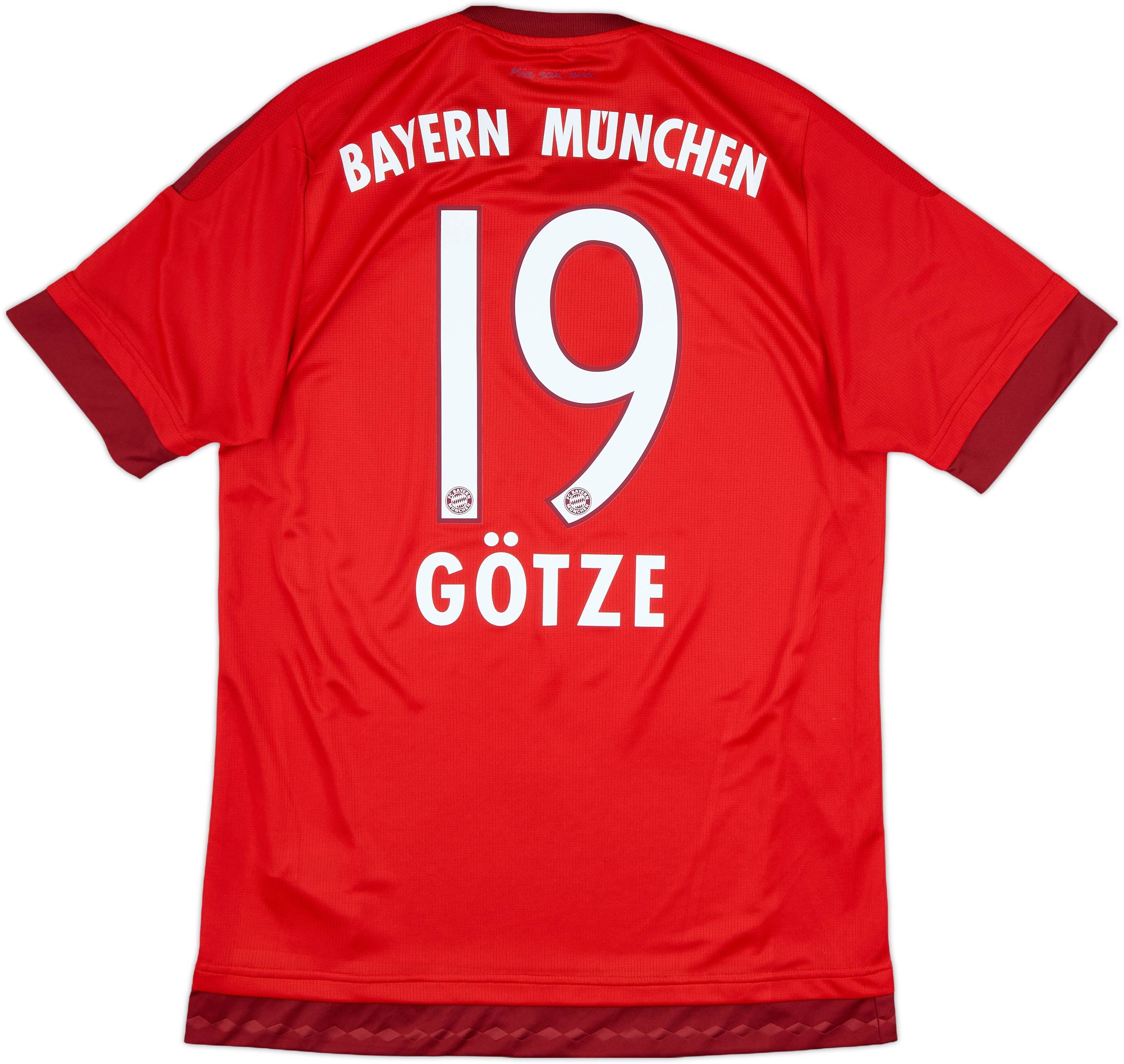 2015-16 Bayern Munich Home Shirt Gotze #19 - 8/10 - (M)