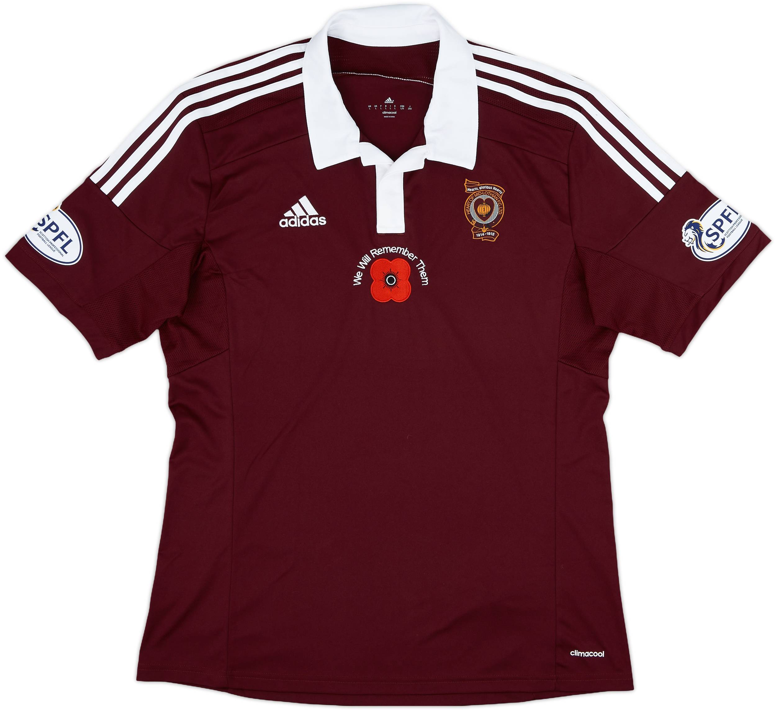 2014-15 Hearts 'Poppy' Home Shirt - 8/10 - (L)
