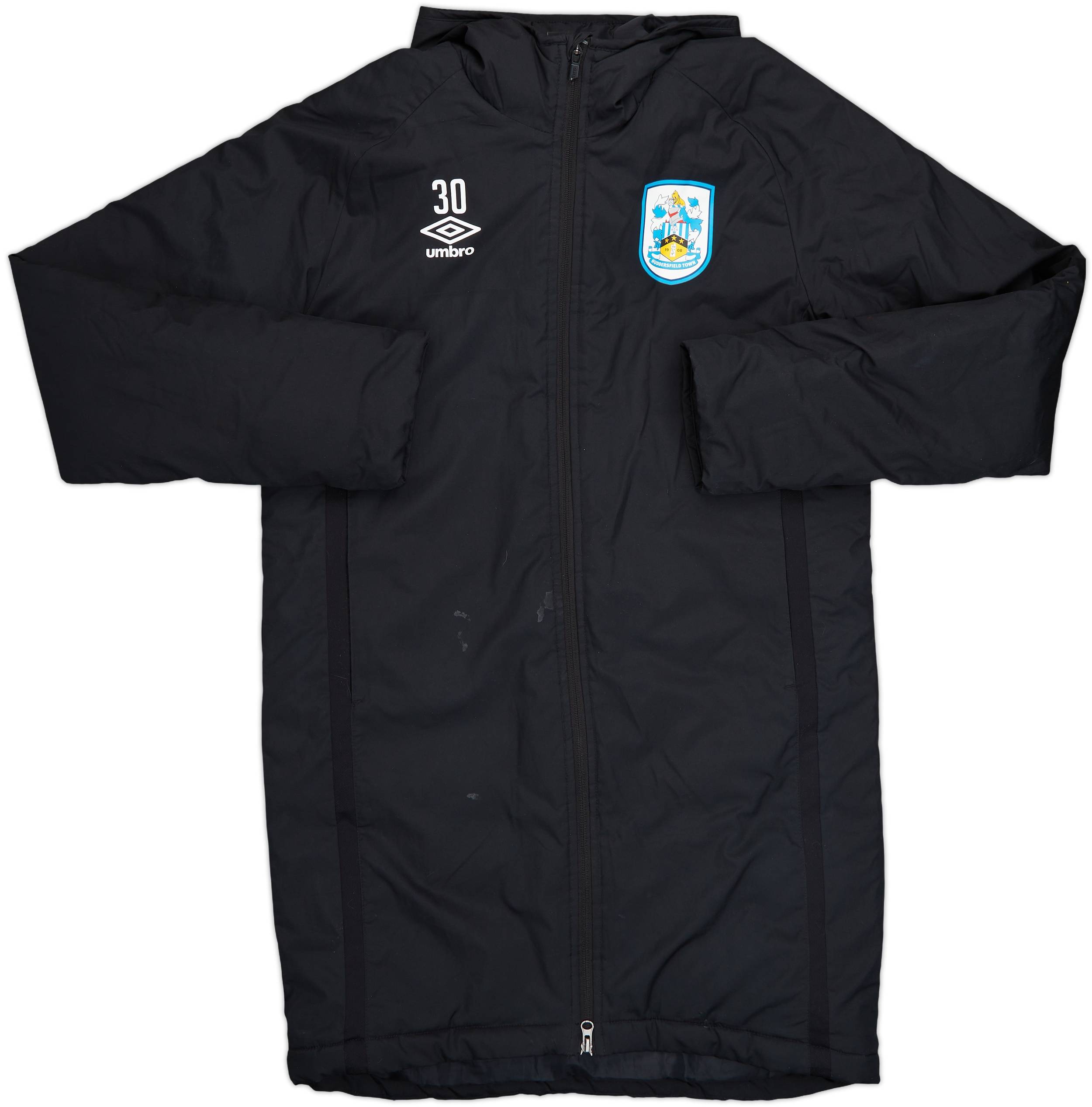 2020-21 Huddersfield Umbro Player Issue Hooded Padded Bench Coat #30 - 6/10 - (M)