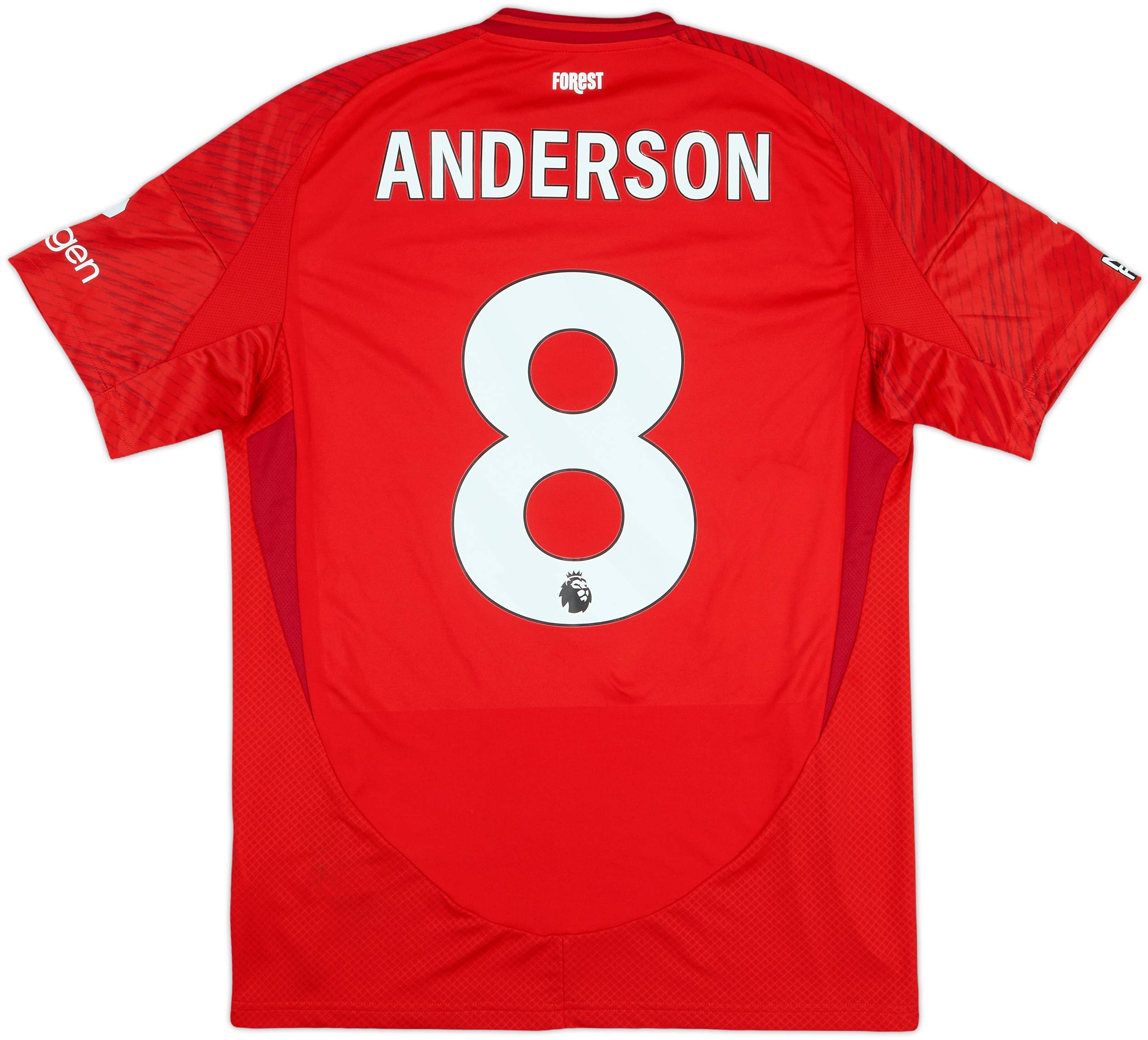2024-25 Nottingham Forest Match Issue Home Shirt Anderson #8