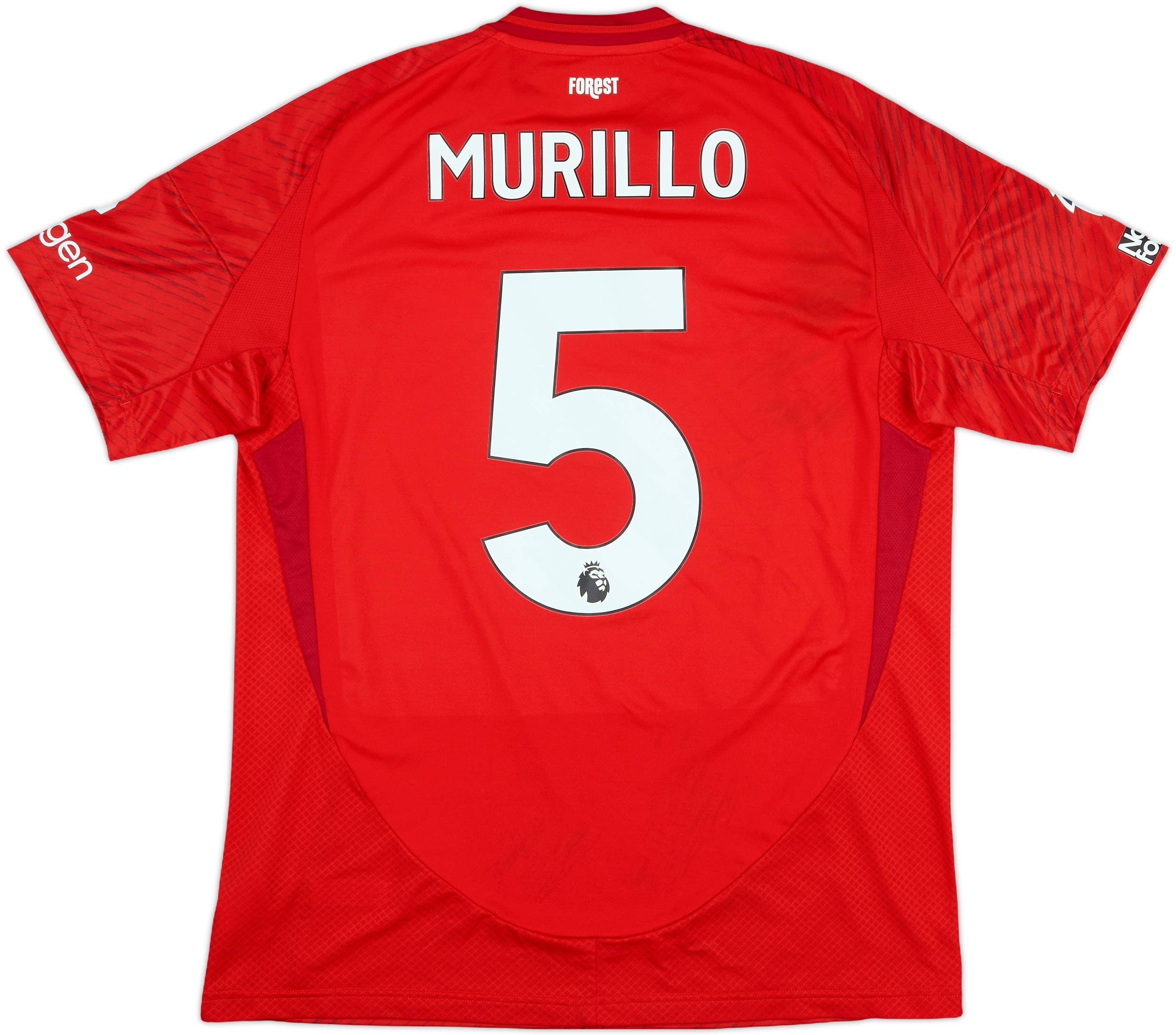 24-25 ノッティンガム・フォレスト No.5 ムリーリョ 2024-25 Nottingham Forest Match Worn Home Shirt Murillo #5