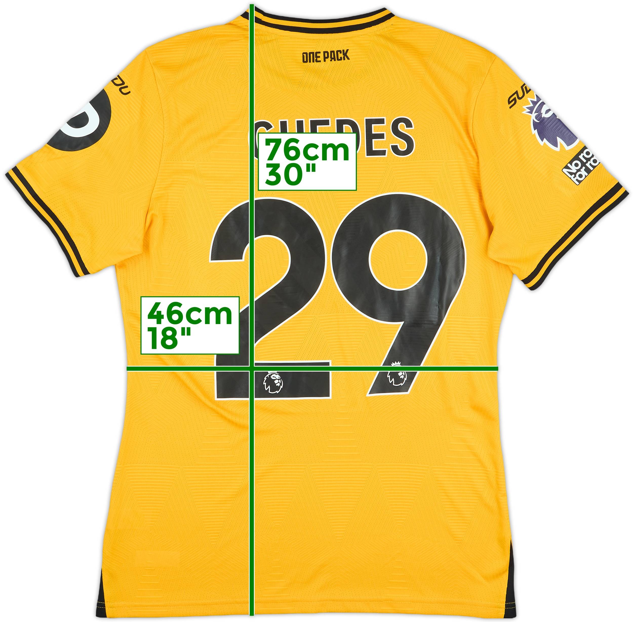 2024-25 Wolves Match Issue Home Shirt Guedes #29