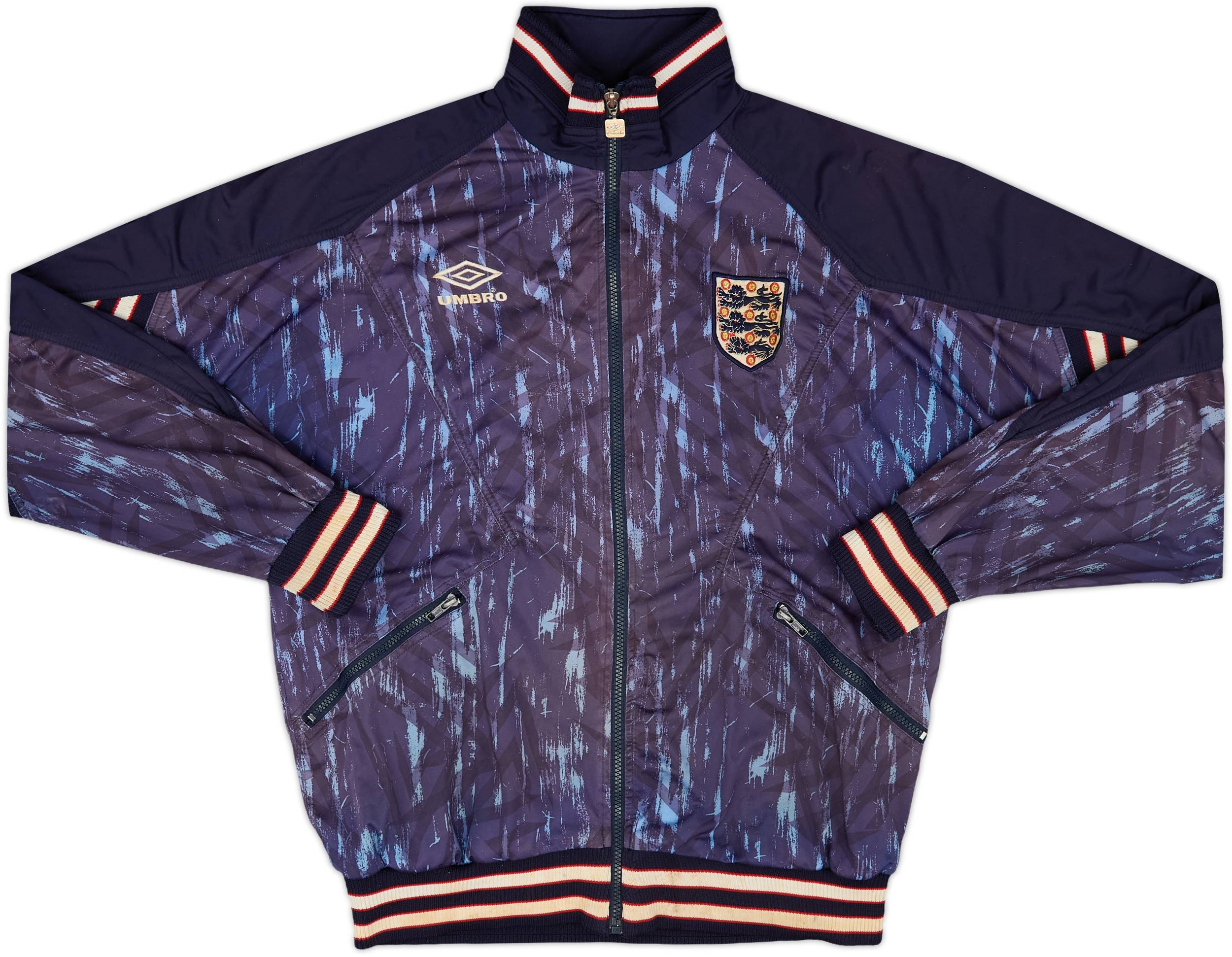 1993-95 England Umbro Track Jacket - 7/10 - (M)