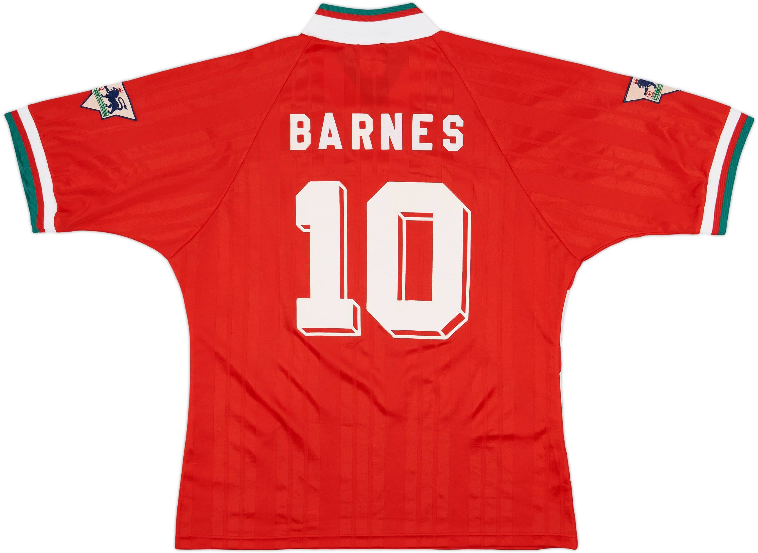 1993-95 Liverpool Home Shirt Barnes #10 - 8/10 - (L)