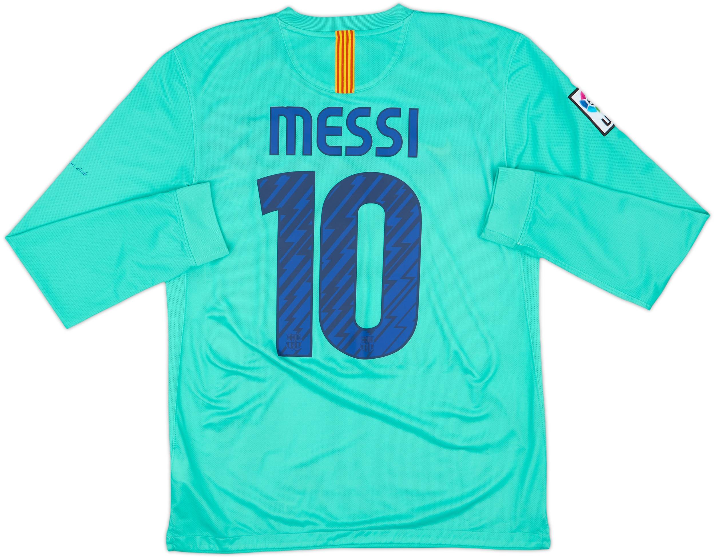 2010-11 Barcelona Away L/S Shirt Messi #10 - 8/10 - (M)