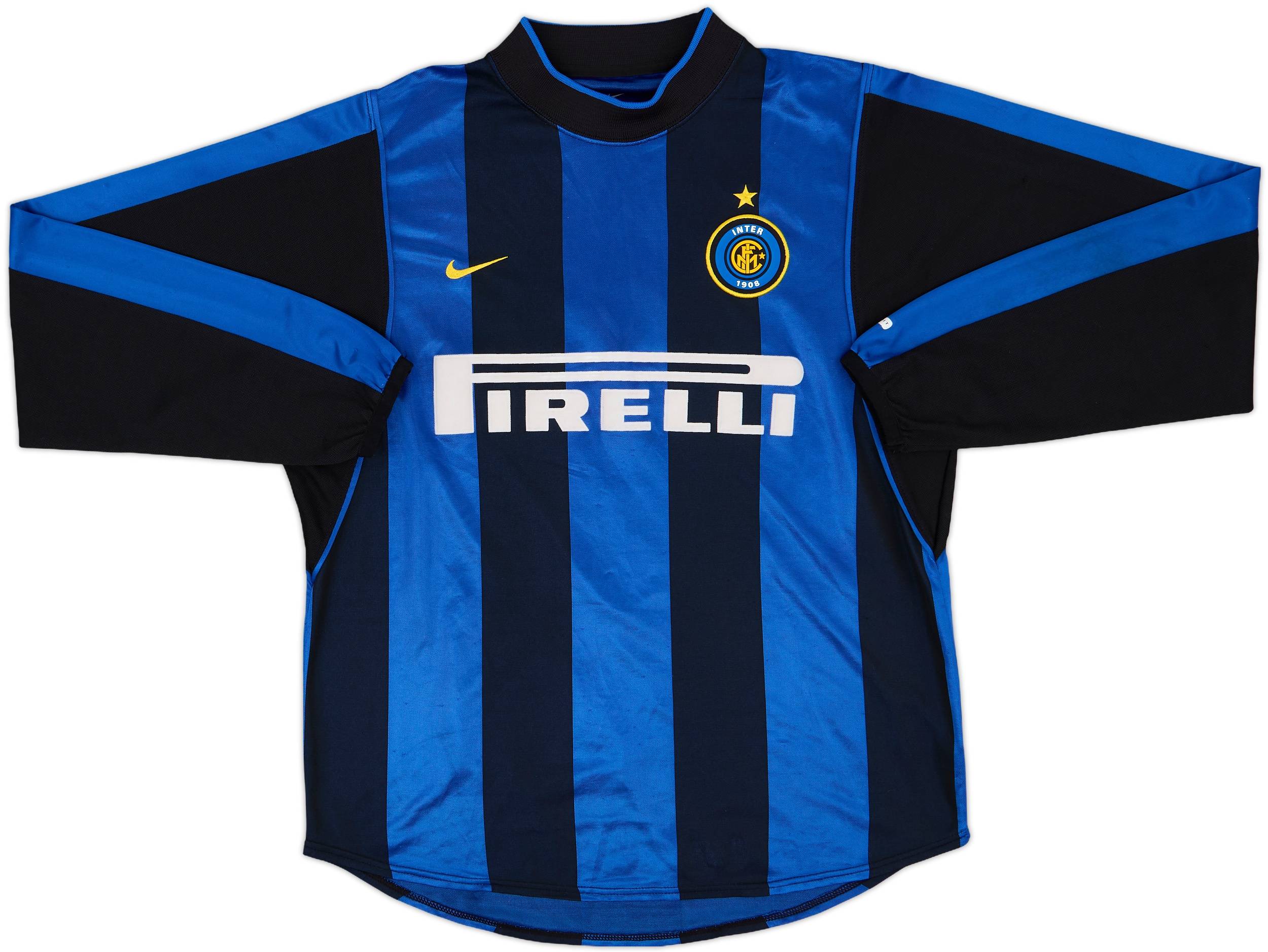 2000-01 Inter Milan Home L/S Shirt Ronaldo #9 - 5/10 - (M)