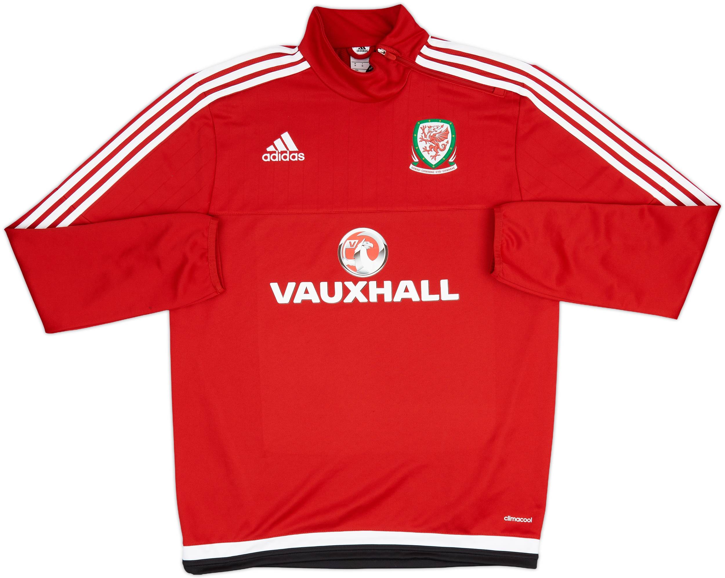 2016-17 Wales adidas 1/4 Zip Drill Top - 9/10 - (M)