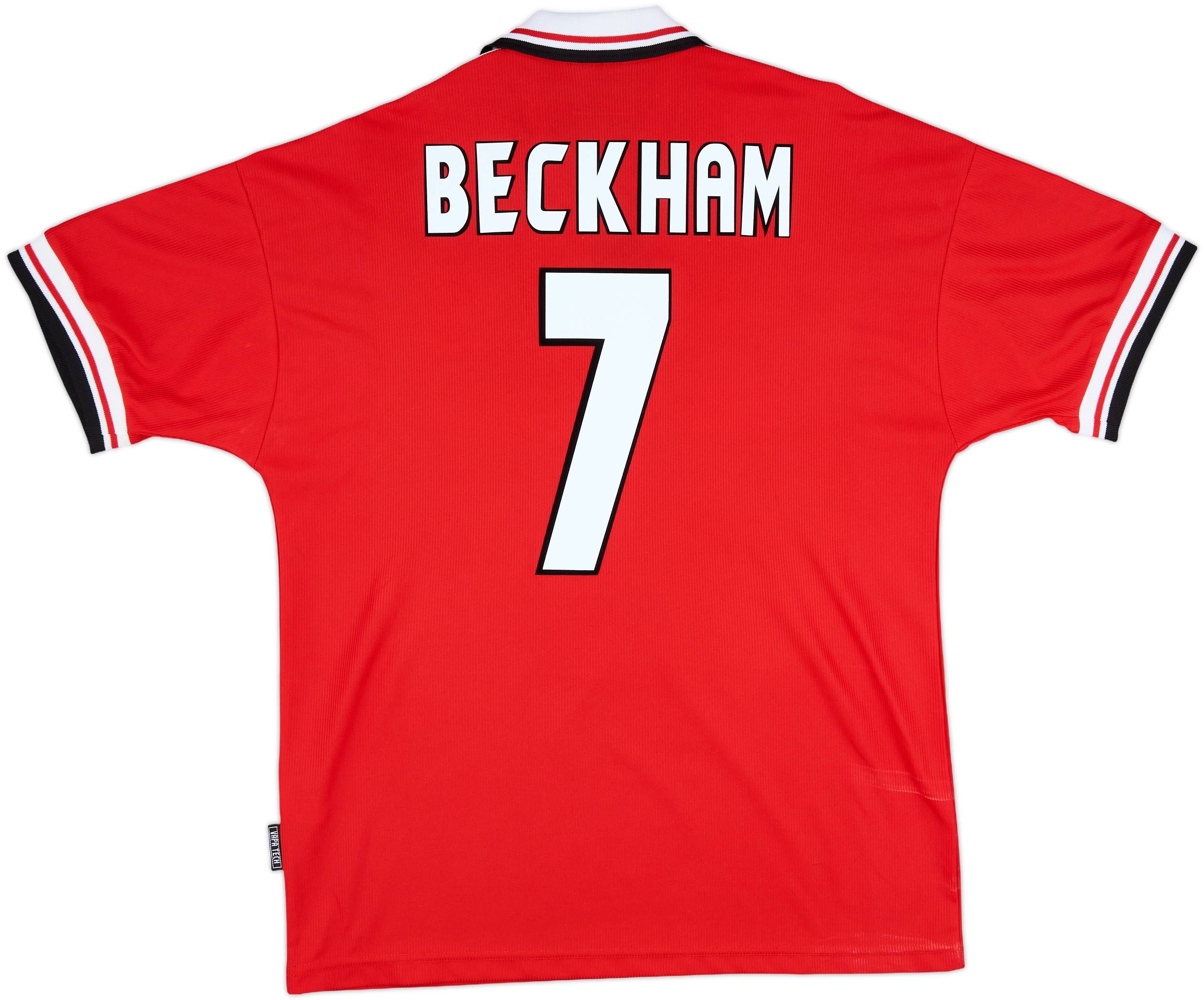1998-00 Manchester United Home Shirt Beckham #7 - 7/10 - (L)