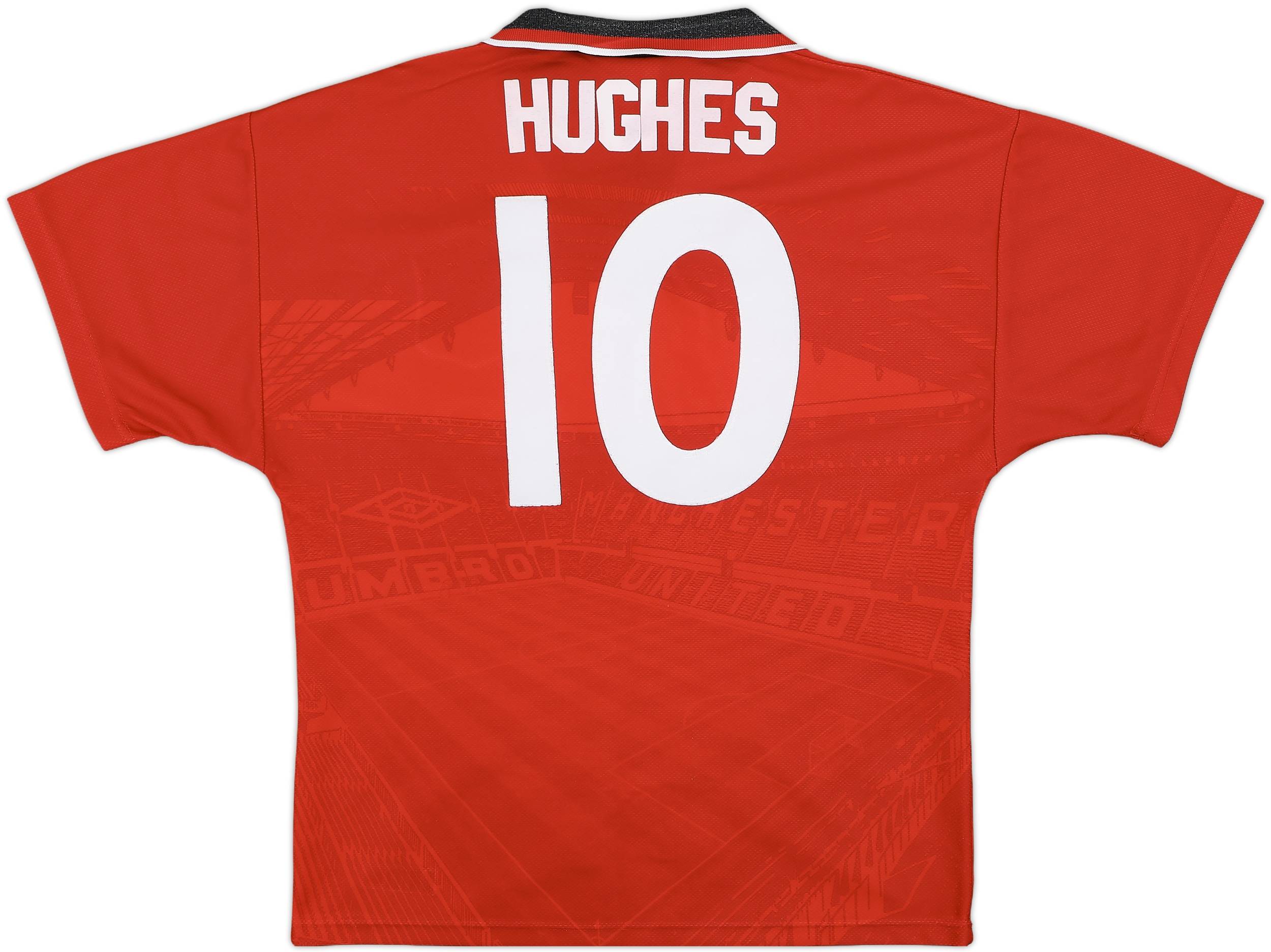 1994-96 Manchester United Home Shirt Hughes #10 - 8/10 - (Y)