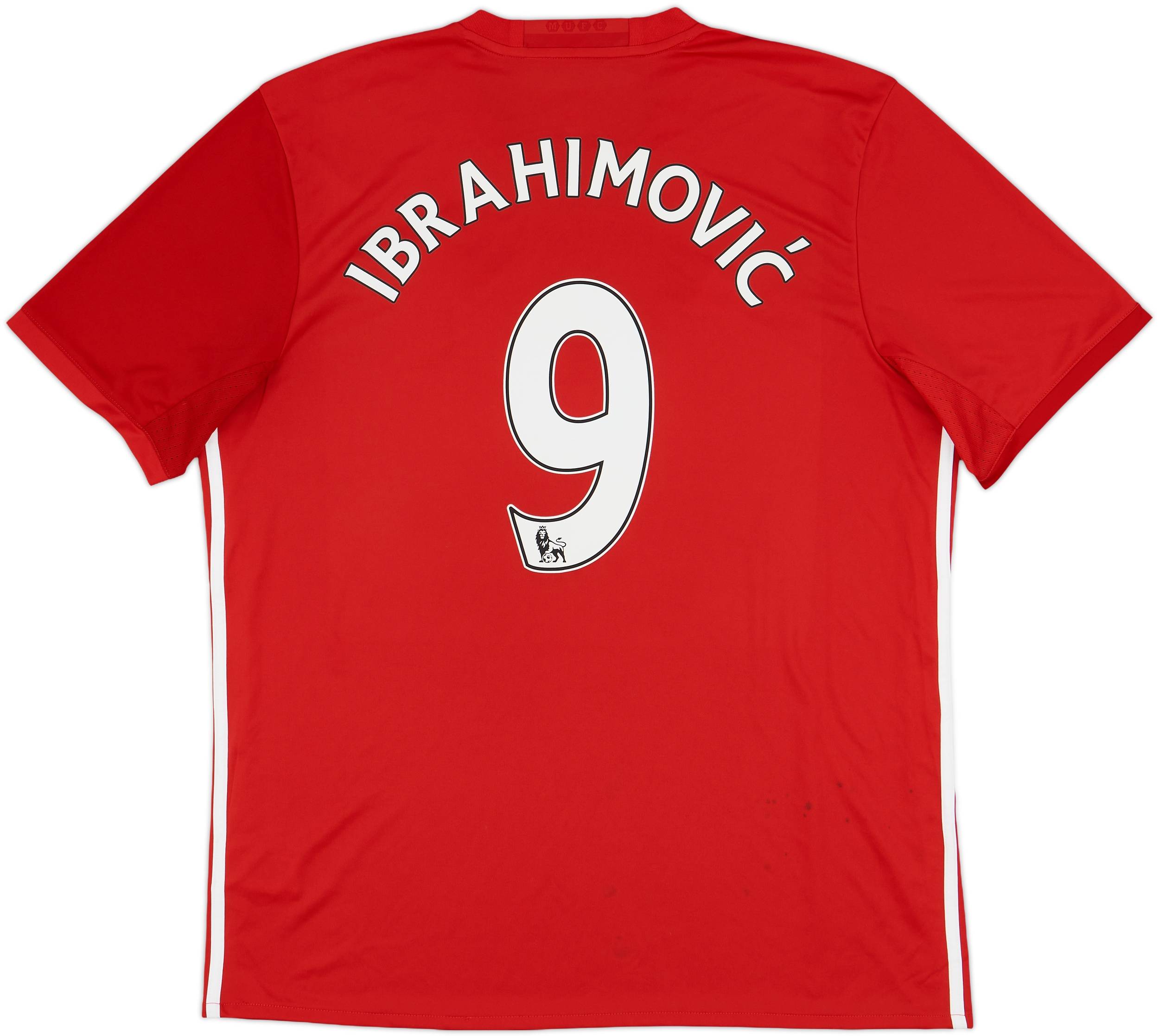 2016-17 Manchester United Home Shirt Ibrahimovic #9 - 8/10 - (XL)