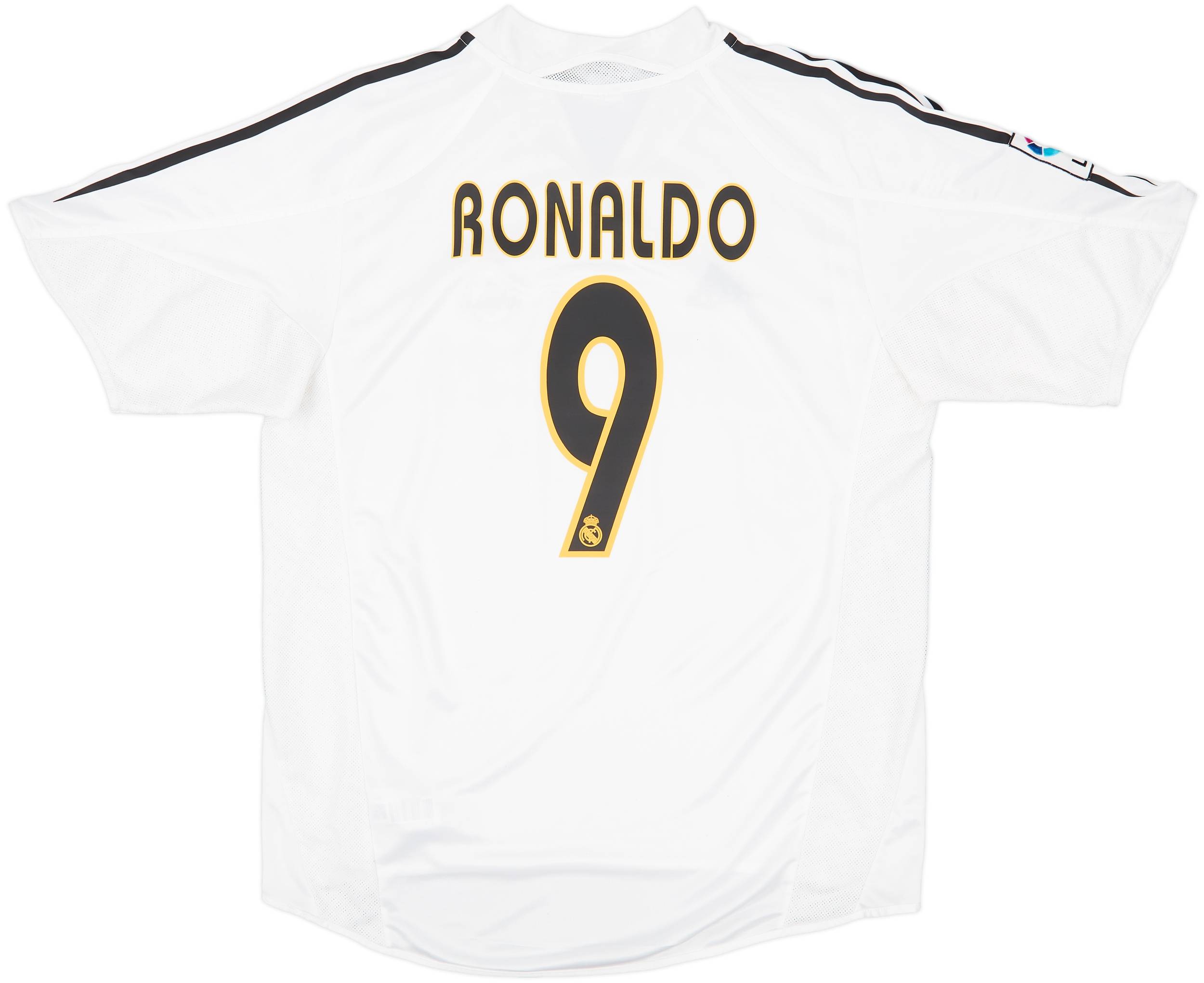 2004-05 Real Madrid Home Shirt Ronaldo #9 - 9/10 - (L)