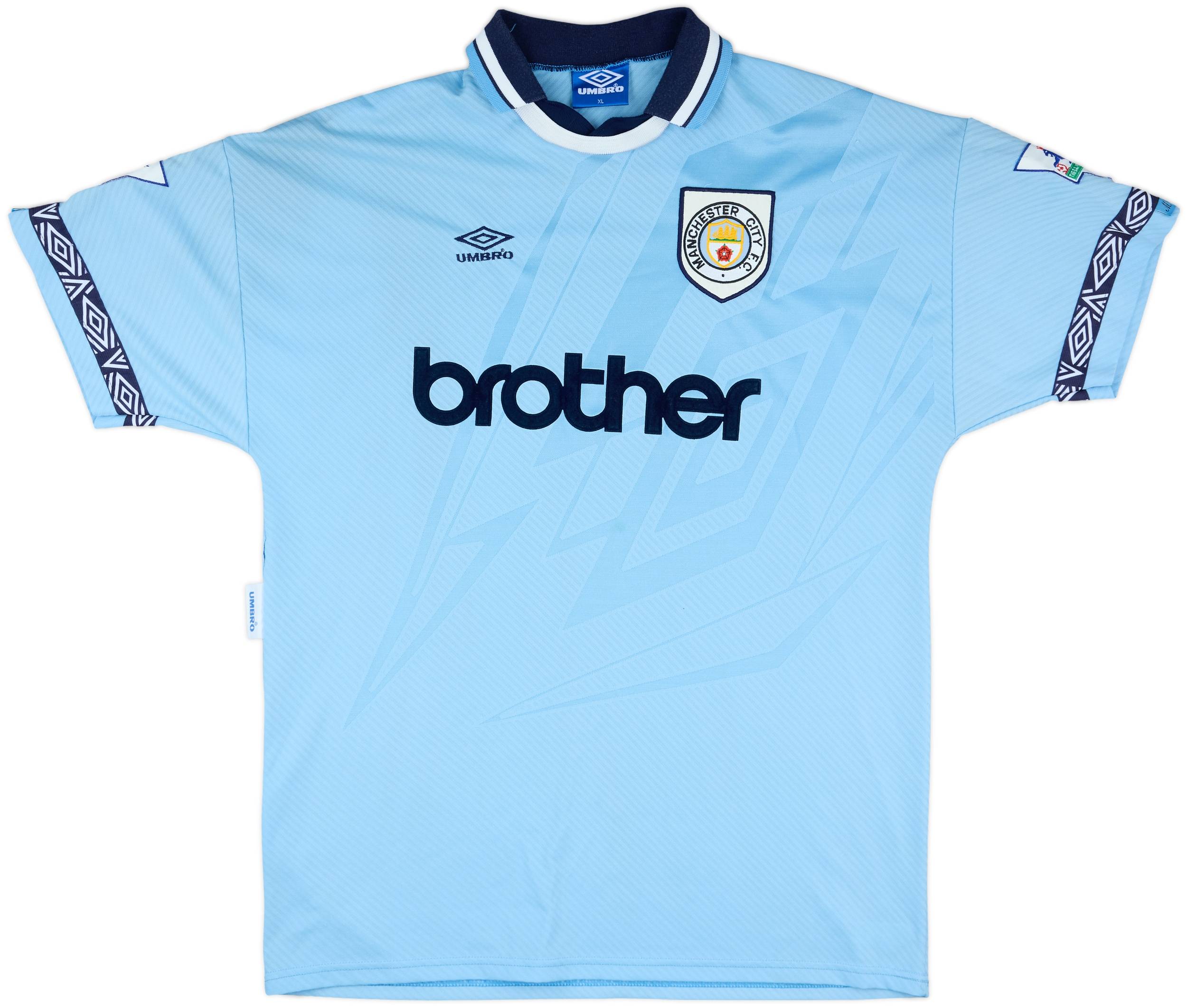 1993-95 Manchester City Player Issue Home Shirt - 8/10 - (XL)