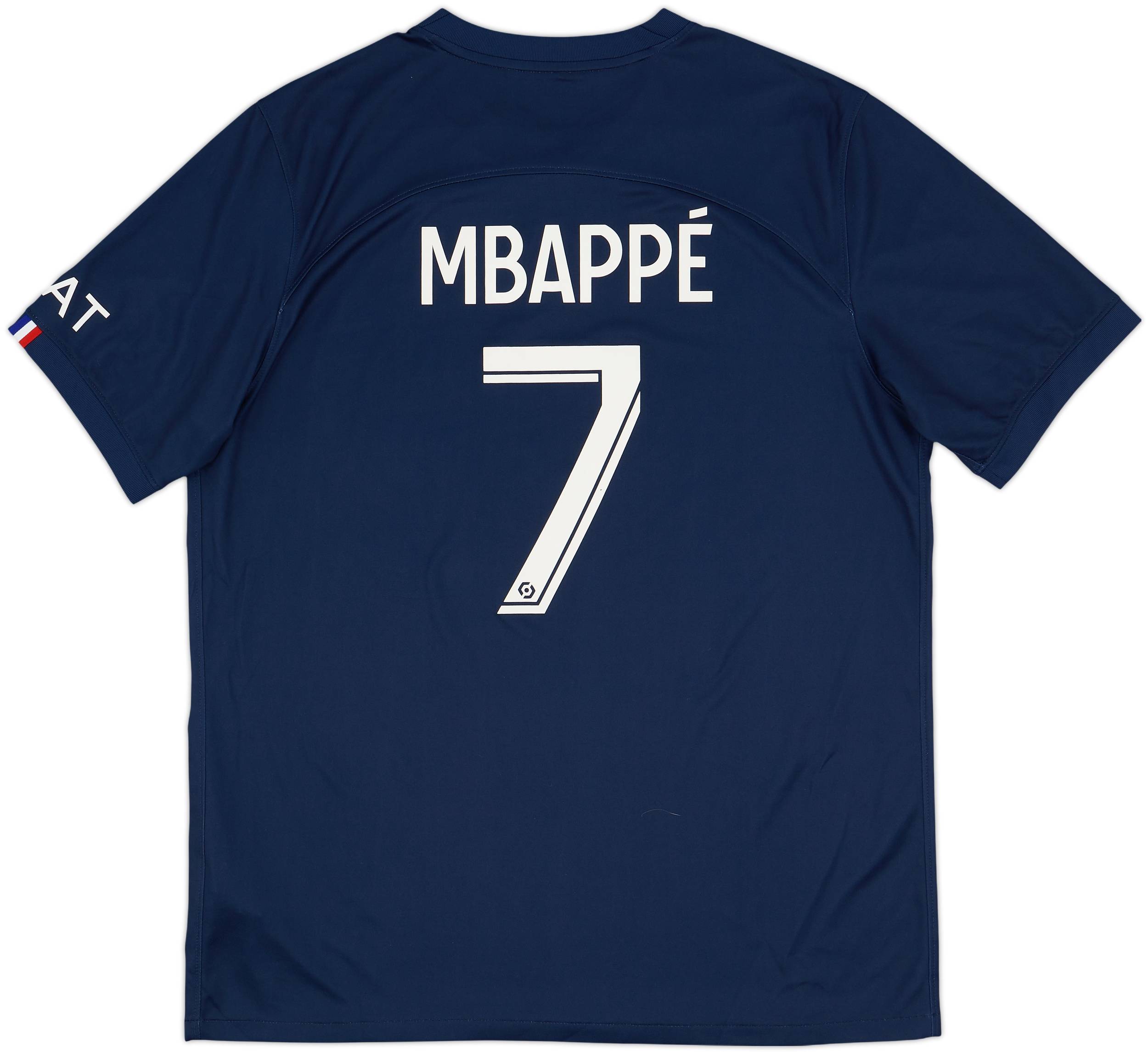 2022-23 Paris Saint-Germain Home Shirt Mbappe #7 - 6/10 - (L)
