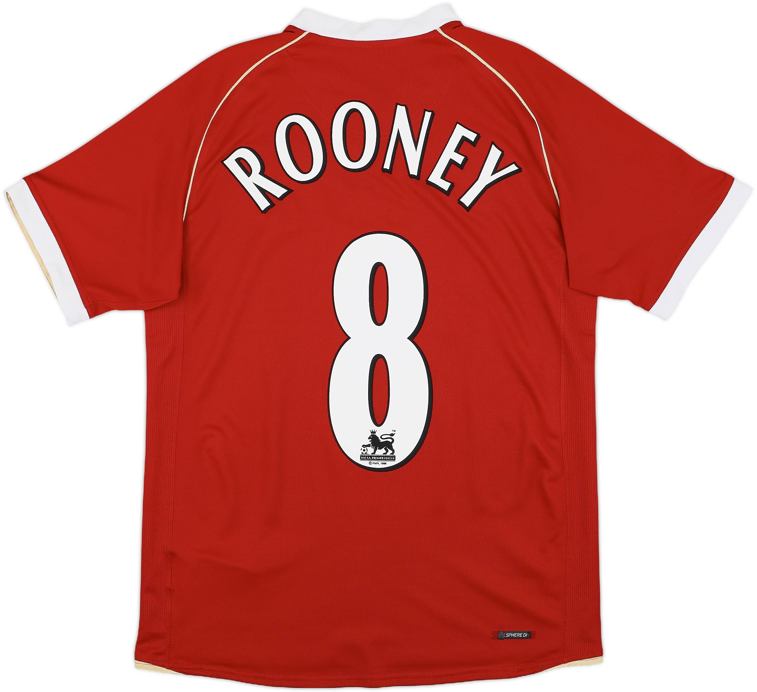 2006-07 Manchester United Home Shirt Rooney #8 - 9/10 - (S)