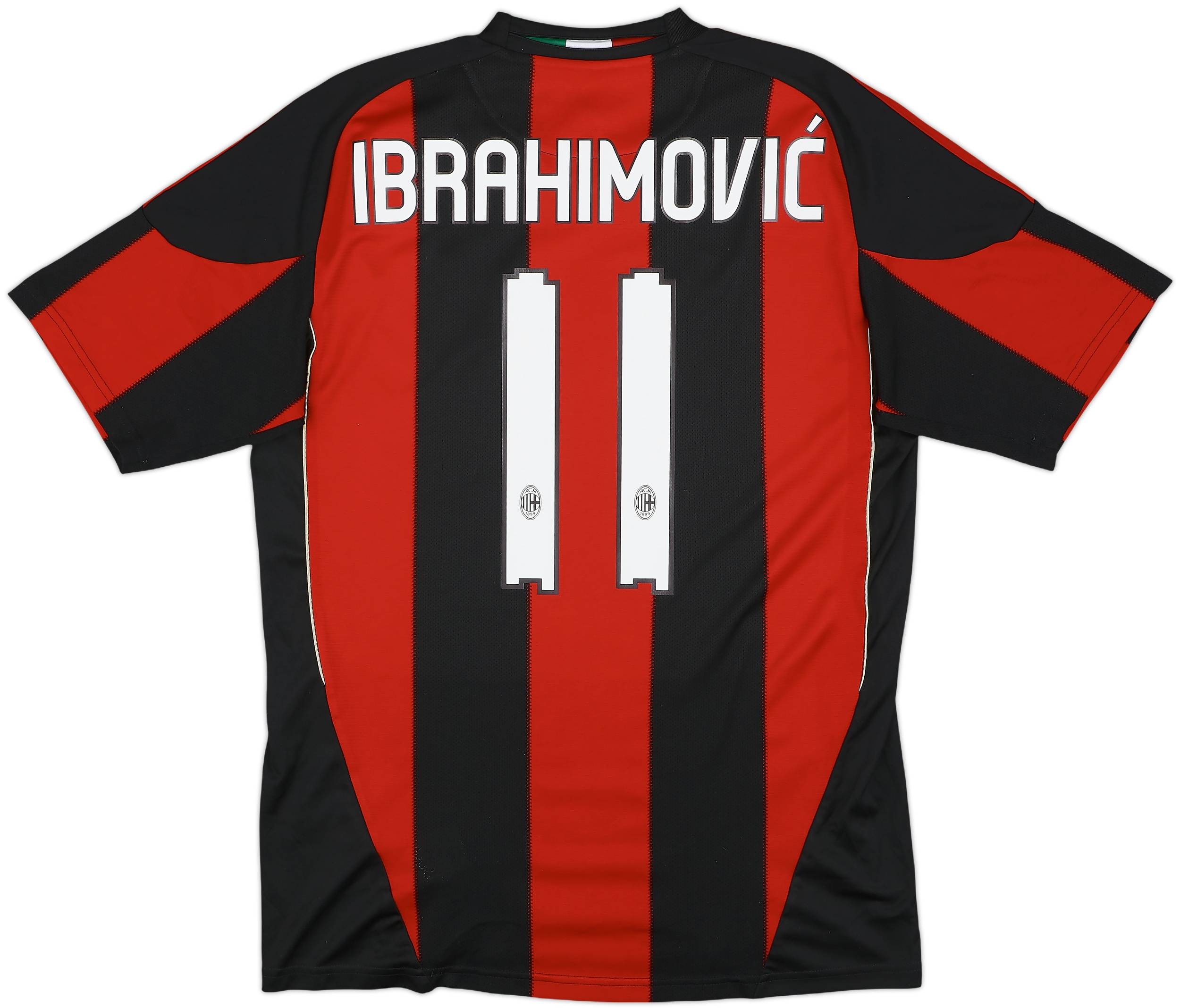 2010-11 AC Milan Home Shirt Ibrahimovic #11 - 8/10 - (M)