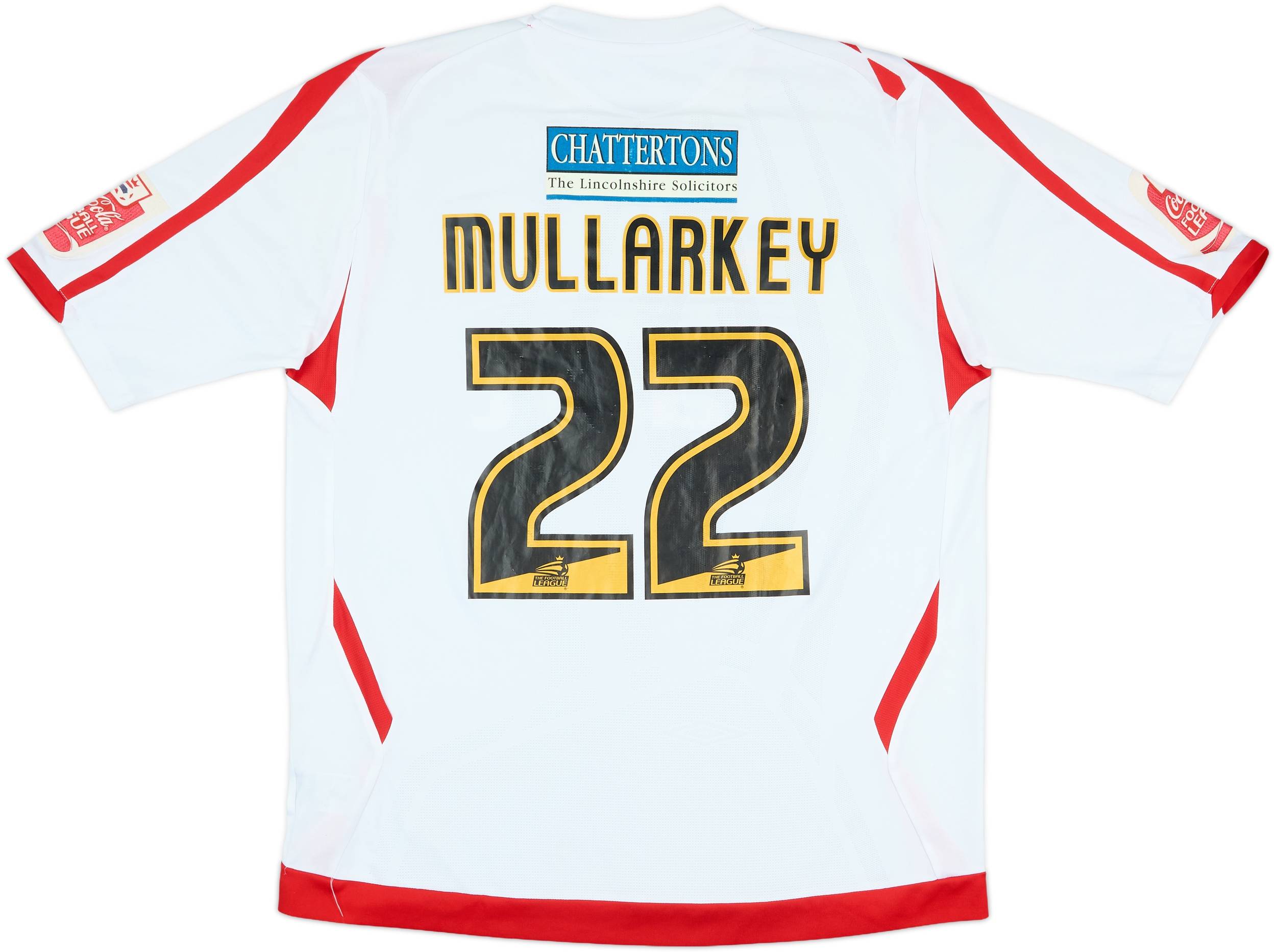 2008-09 Lincoln City Match Issue Away Shirt Mullarkey #22