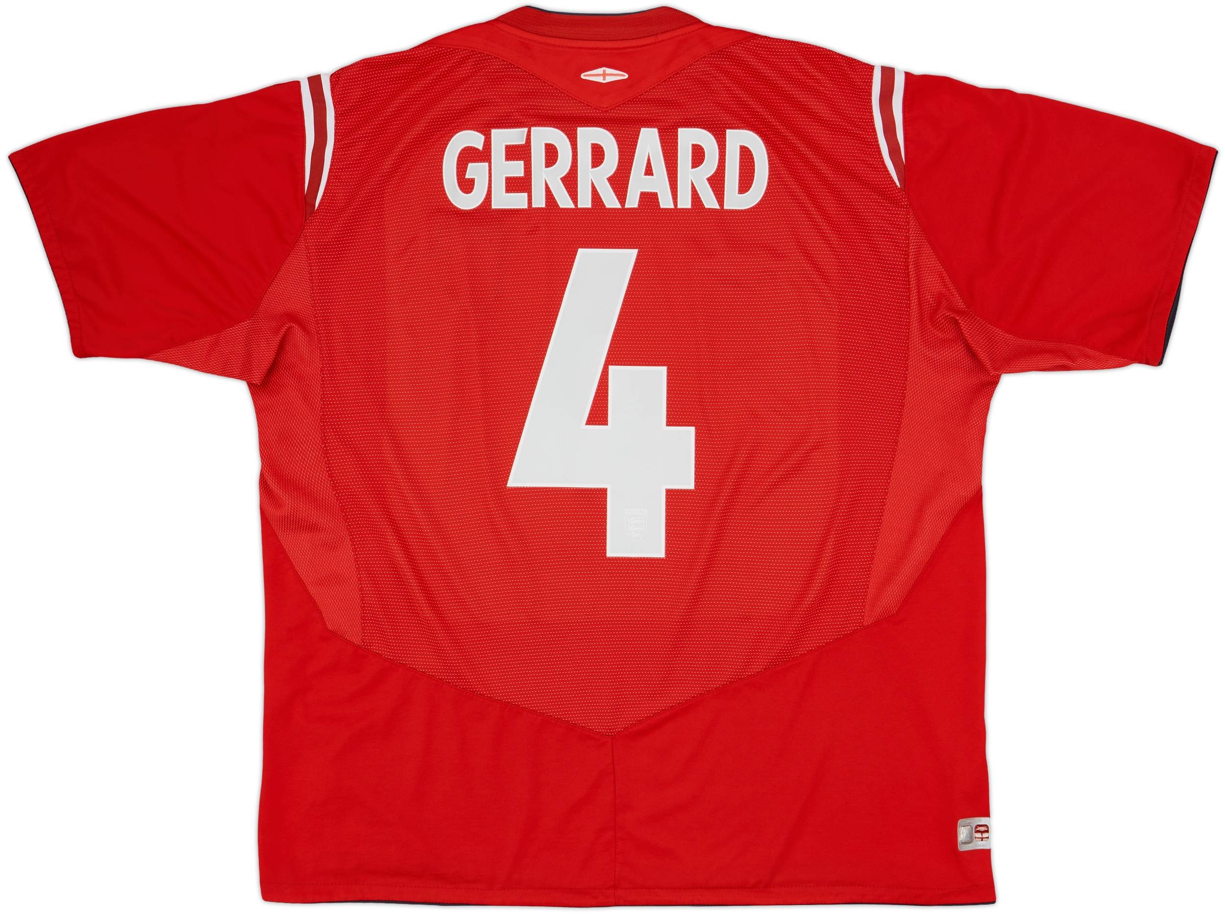 2004-06 England Away Shirt Gerrard #4 - 5/10 - (XXL)