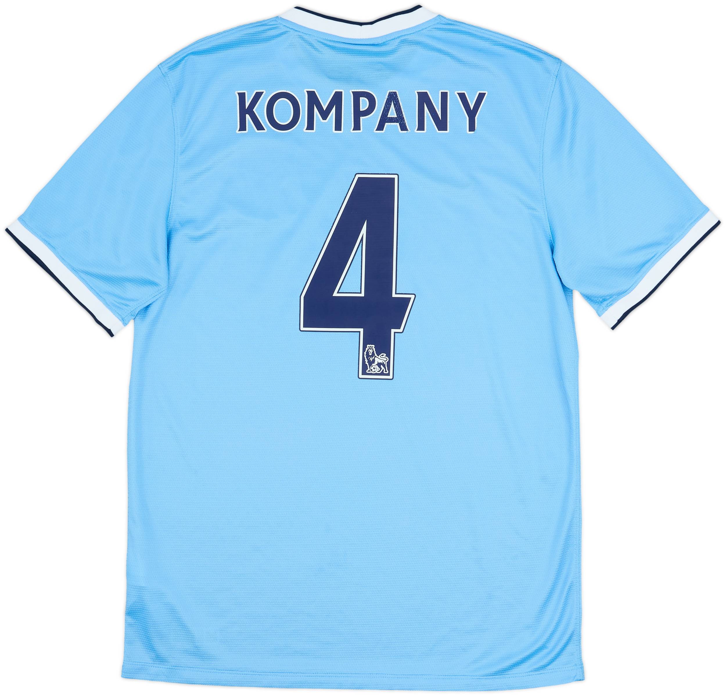 マンチェスター・シティ KOMPANY 4番 シャツ 2013-14 Manchester City Home Shirt Kompany #4 - 6/10 - (M)