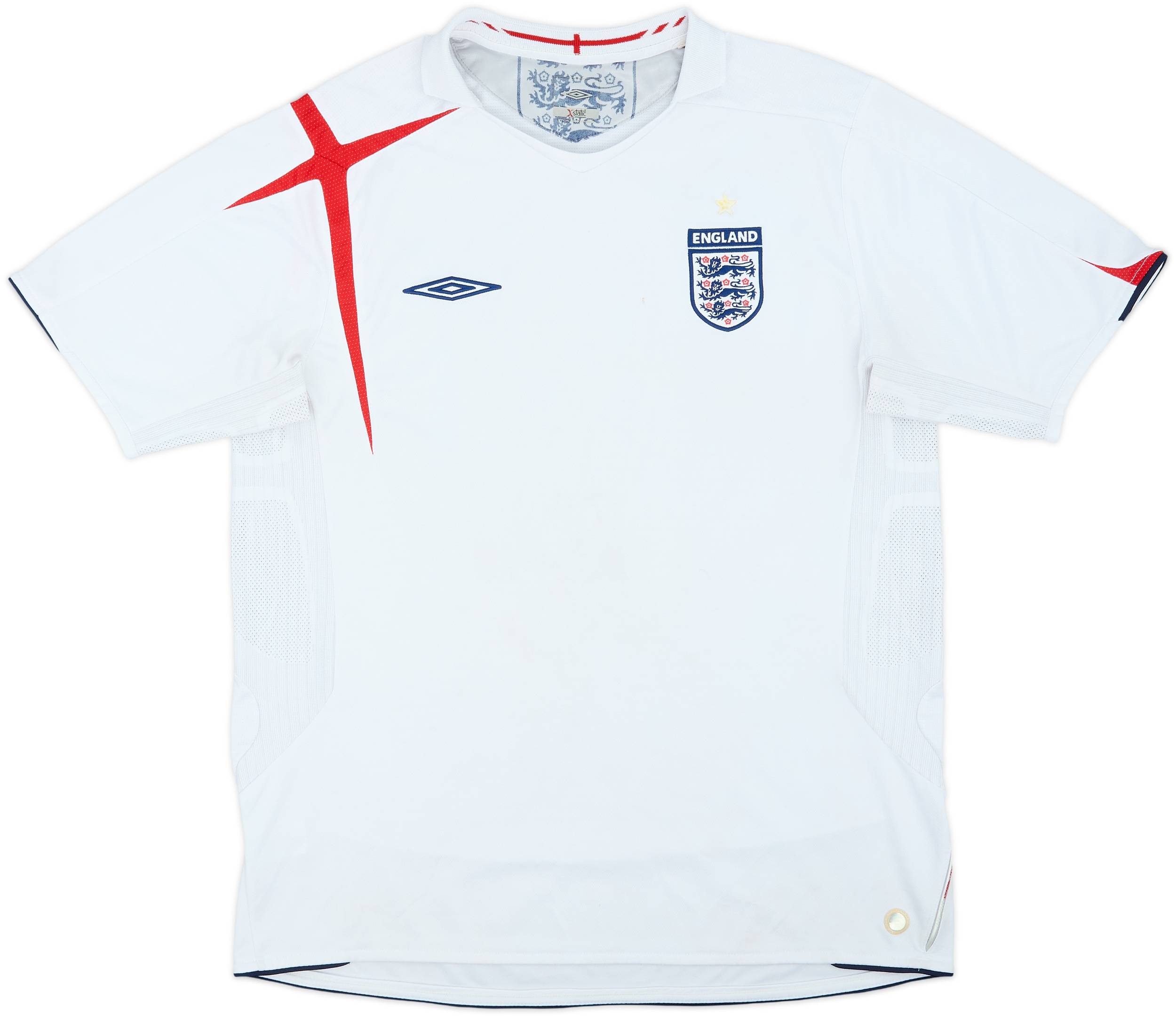 2005-07 England Home Shirt - 5/10 - (XL)