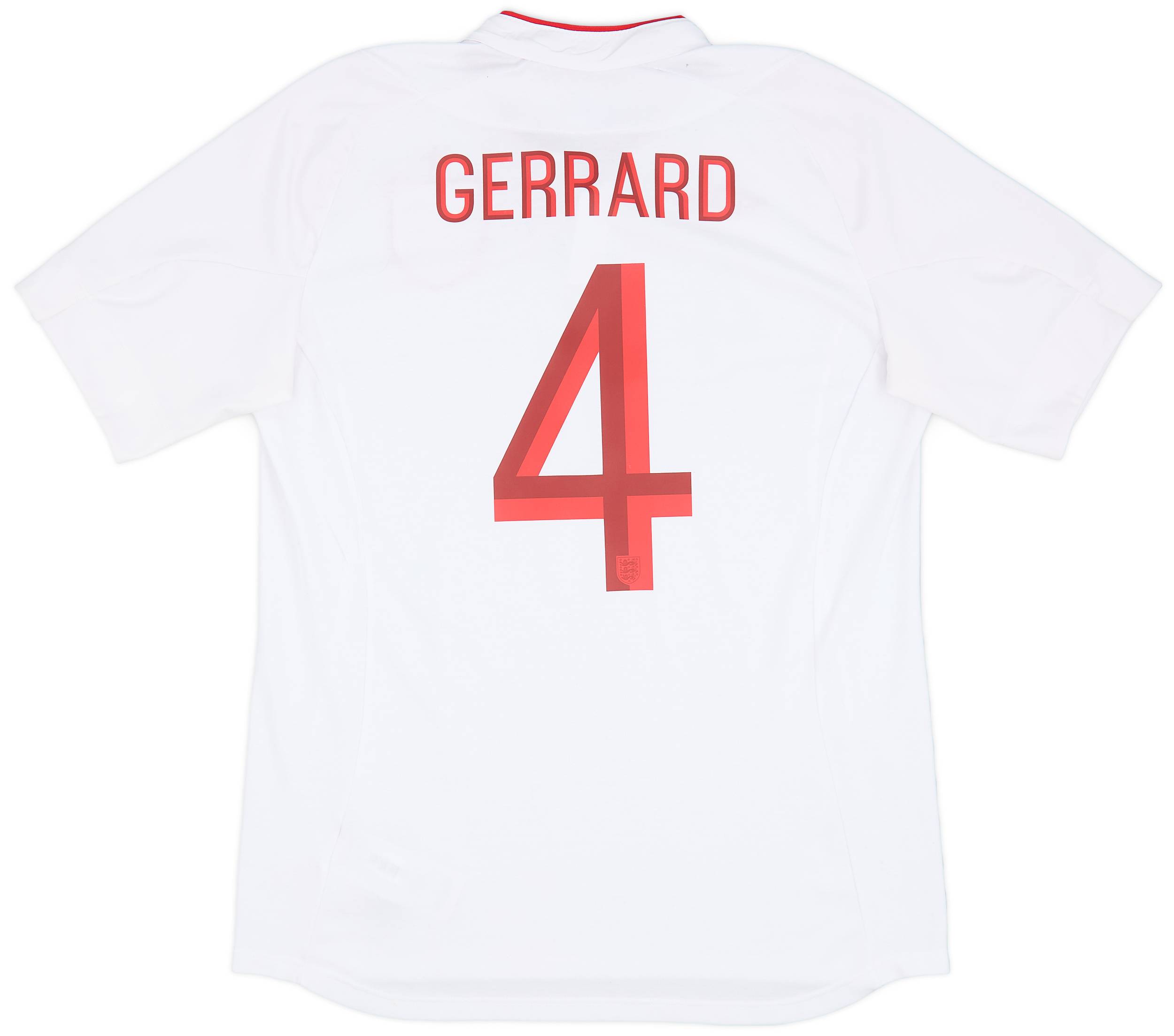 2012-13 England Home Shirt Gerrard #4