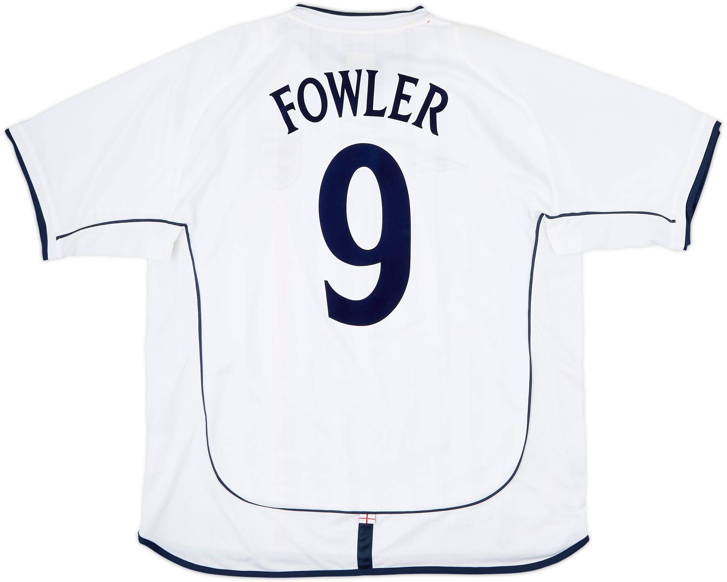 2001-03 England Home Shirt Fowler #9 - 9/10 - (XL)