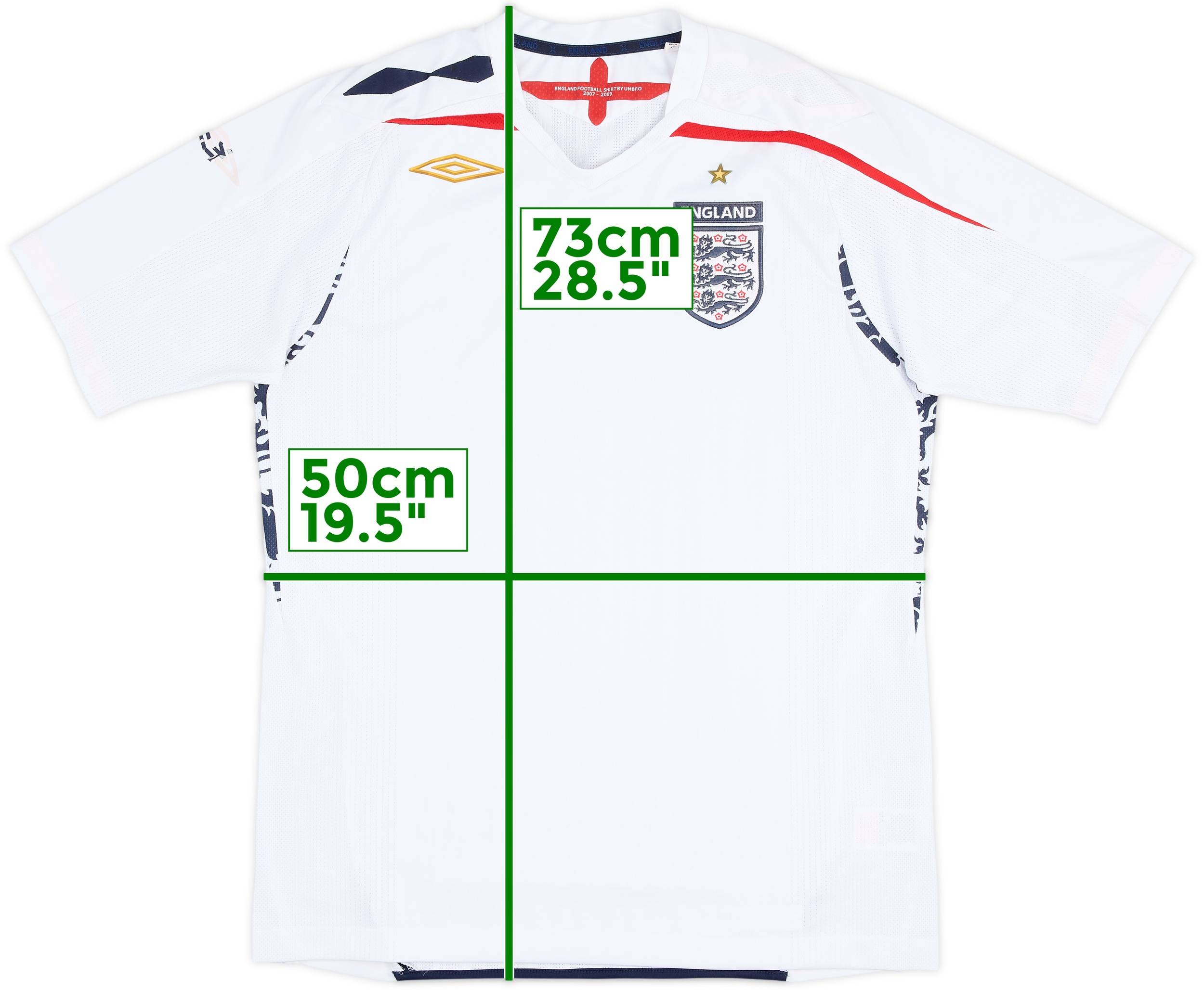 2007-09 England Home Shirt - 5/10 - (M)