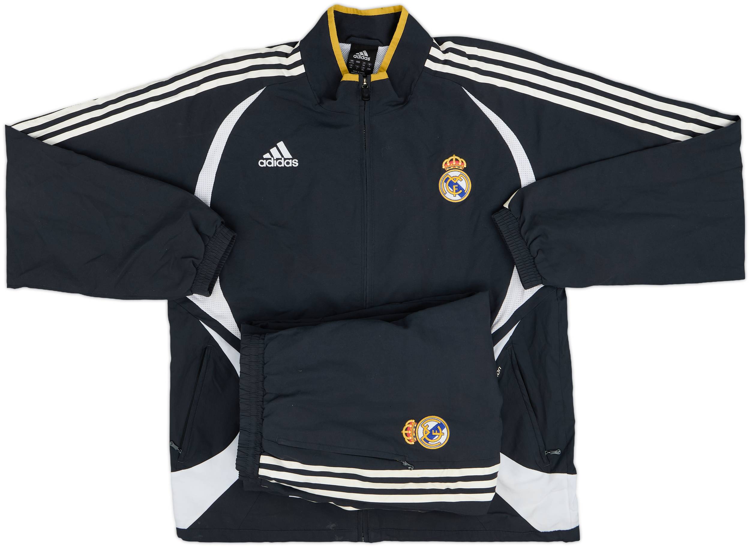adidas Real Madrid XL 黒 サッカー ジャージ 2006-07 Real Madrid adidas Tracksuit - 8/10 - (L)