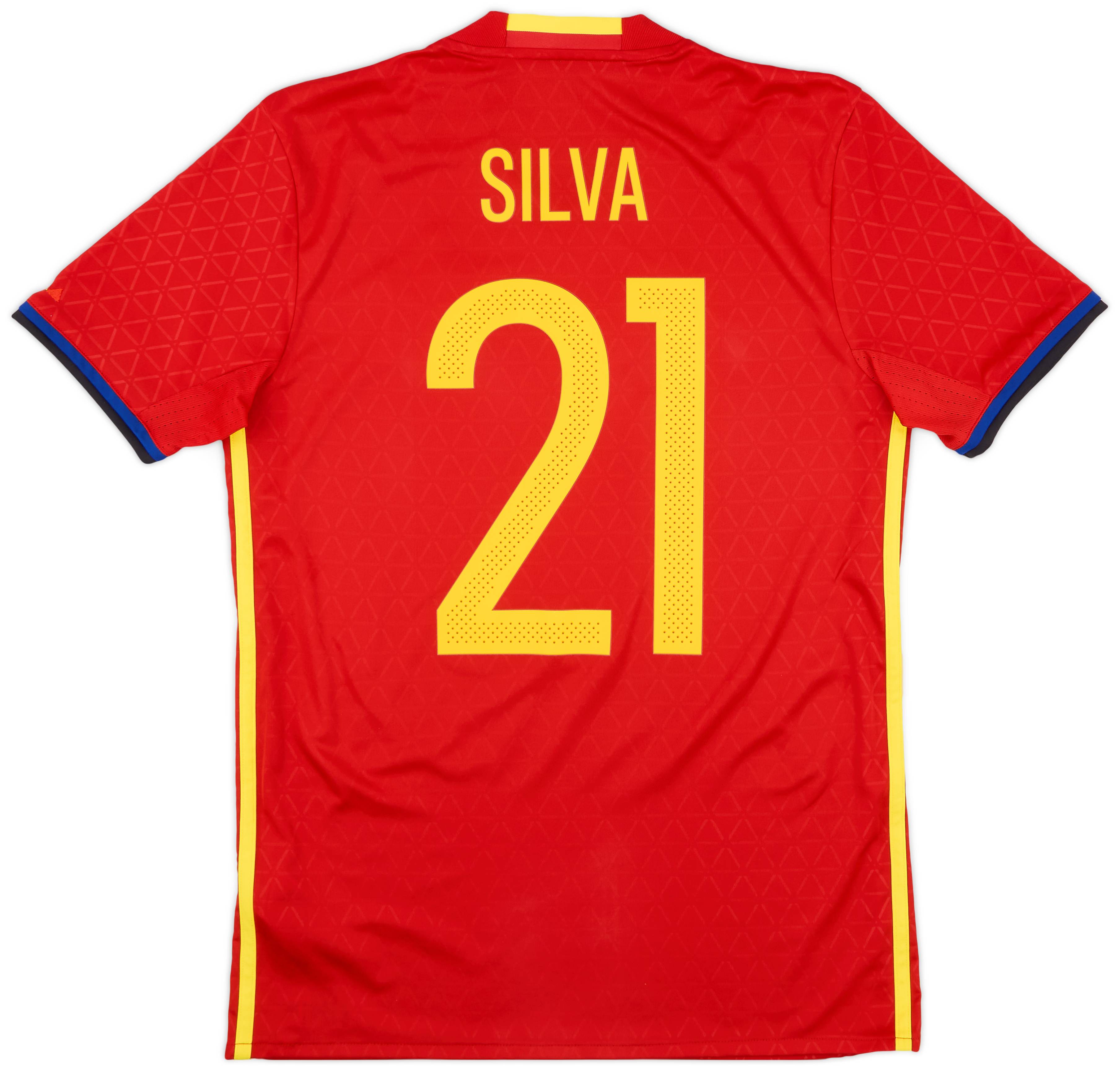 2016-17 Spain Home Shirt Silva #21 - 10/10 - (S)