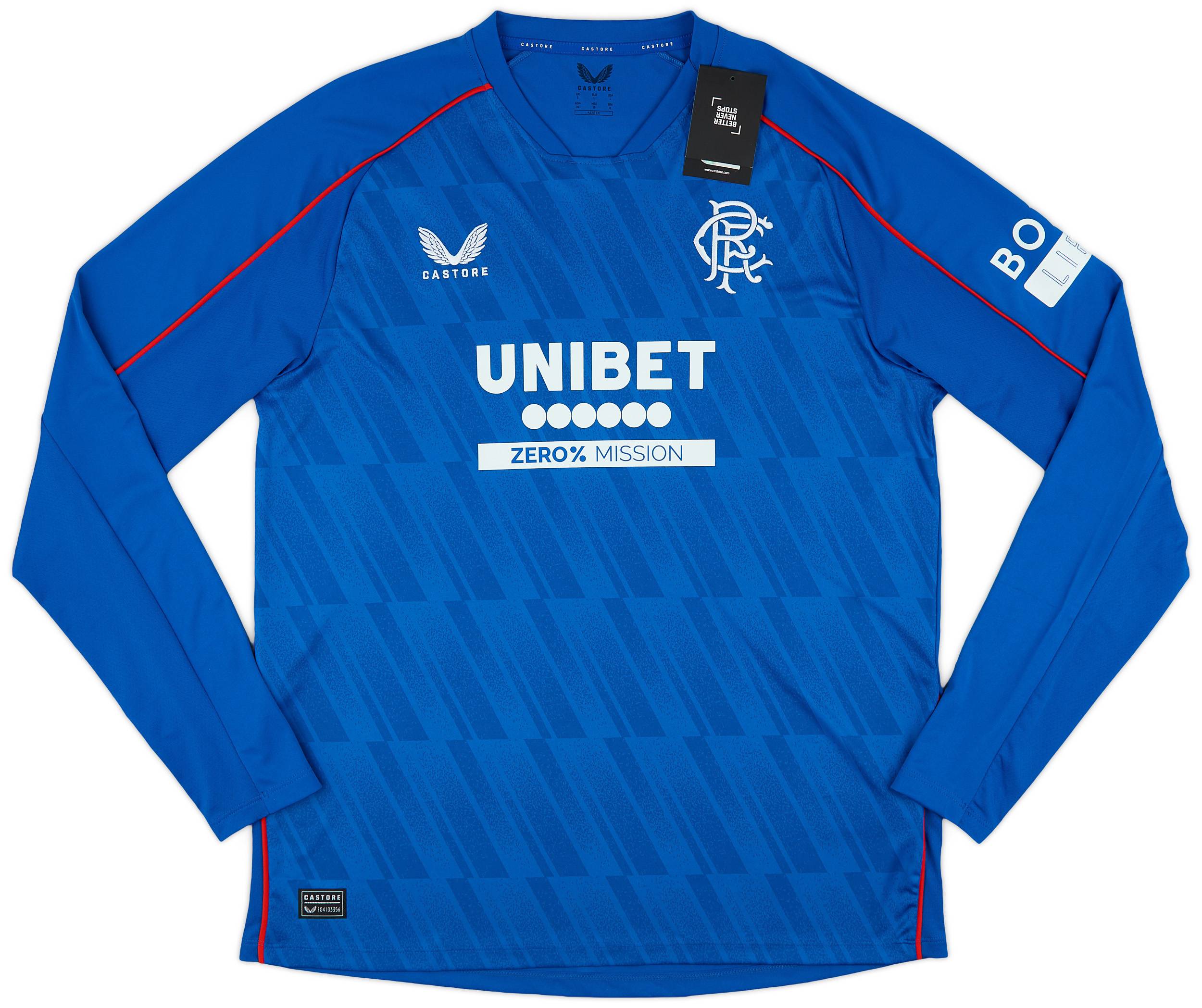 Rangers 24/25 ホーム長袖シャツ Mサイズ 2024-25 Rangers Home L/S Shirt