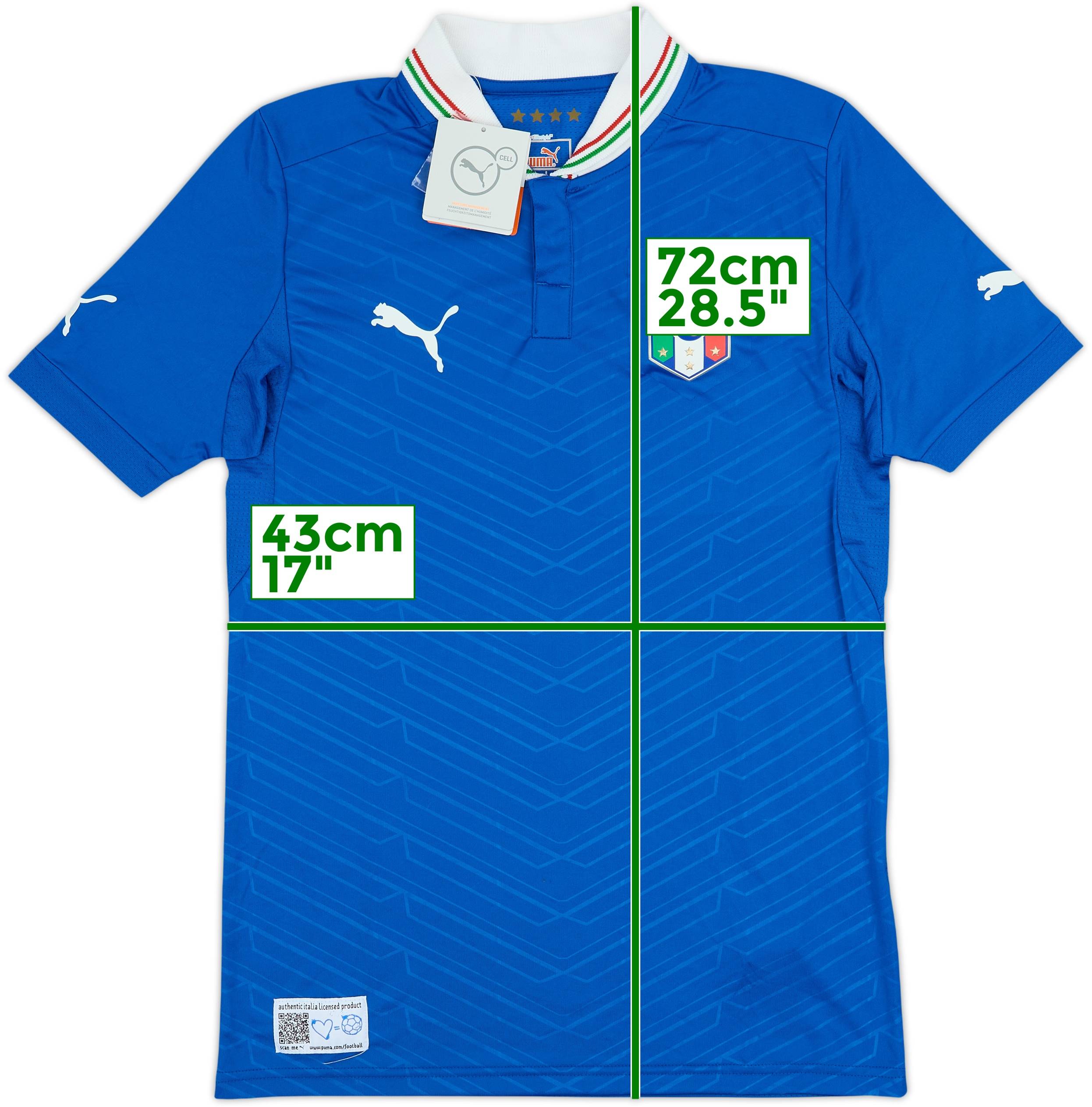 ウェア ITALIA #13 2012-13 Italy Home Shirt (XS)