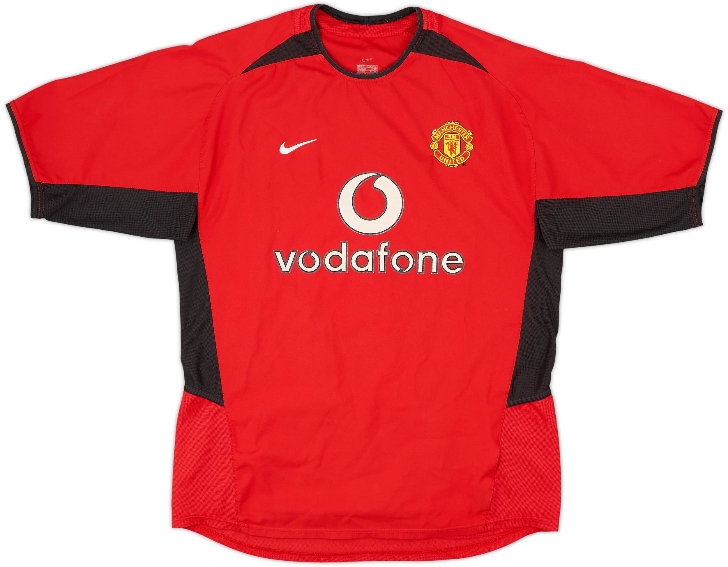 ウェア Manchester United #5 FERDINAND vodafone 2002-04 Manchester United Home Shirt Ferdinand #6 - 9/10 - (M)