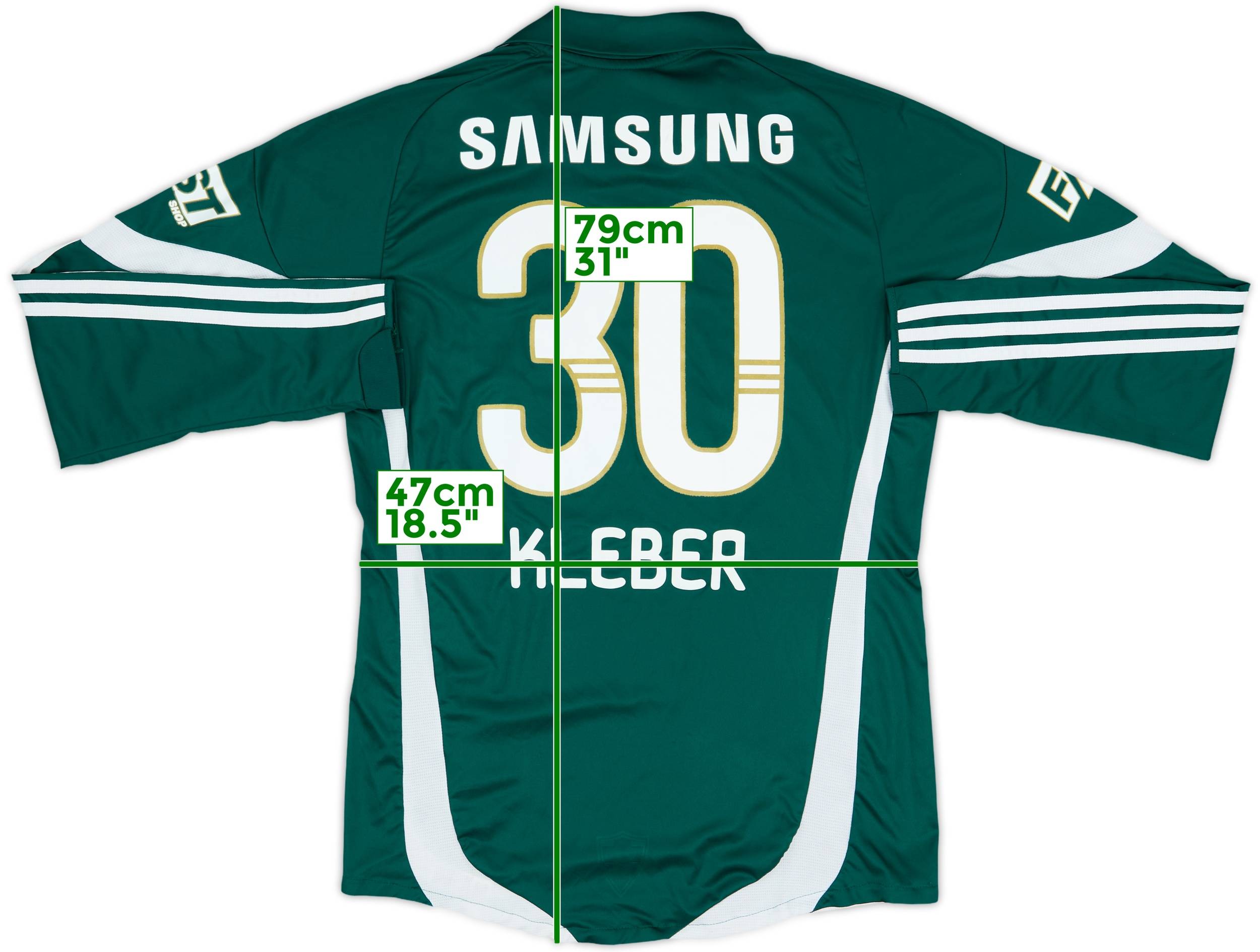 2009-10 Palmeiras Home L/S Shirt Kleber #30 - 8/10 - (M)