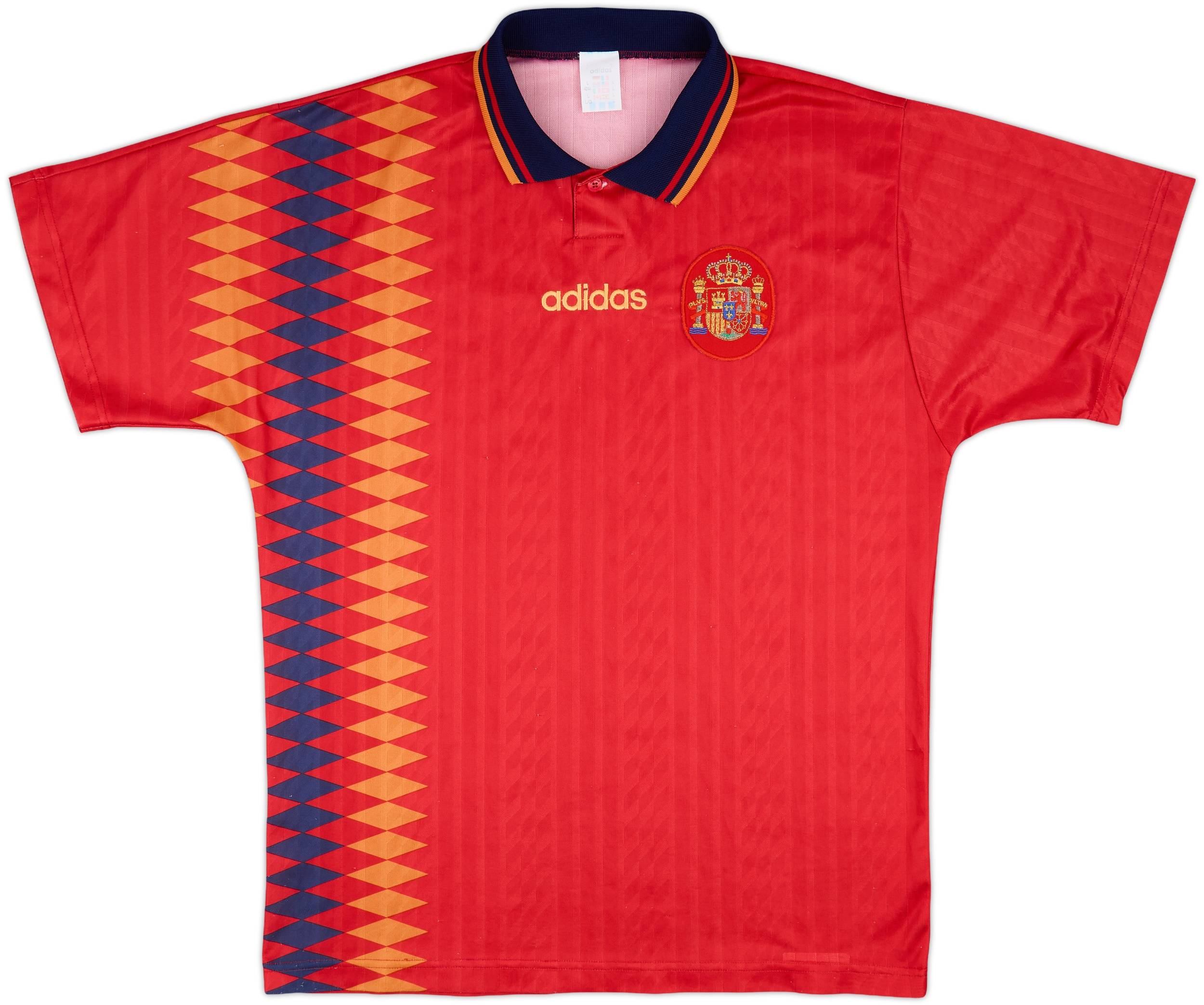 スペイン代表 1996 レトロシャツ adidas tシャツ スペイン代表 1996 ホームジャージー
