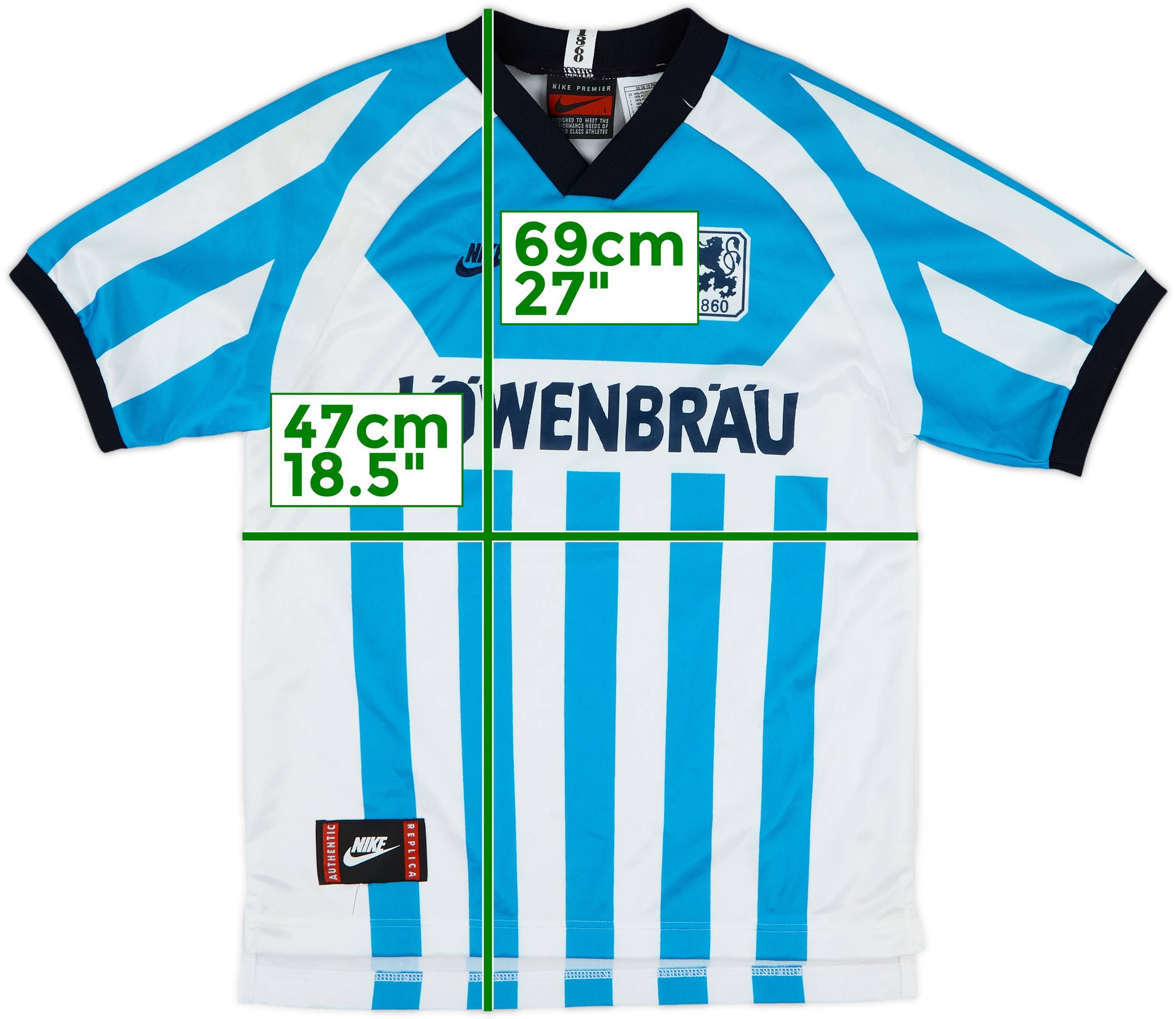 1995-96 1860 Munich Home Shirt - 9/10 - (L.Boys)