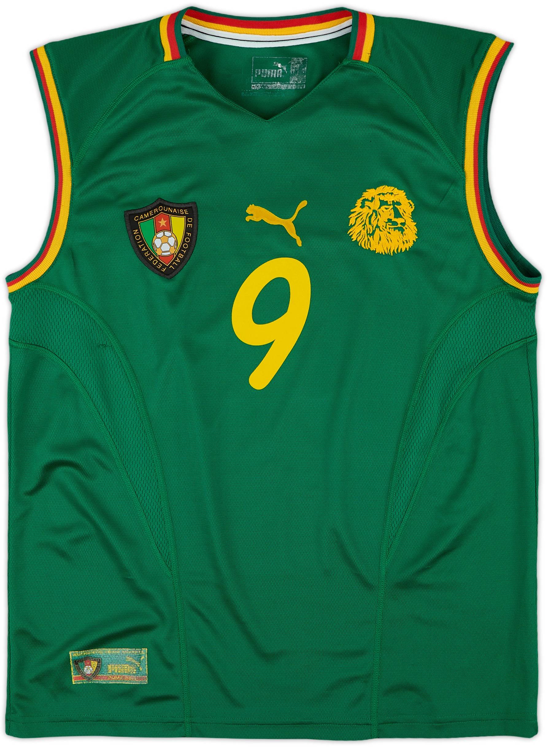 2002 Cameroon Home Vest Shirt Eto'o #9 - 8/10 - (S)