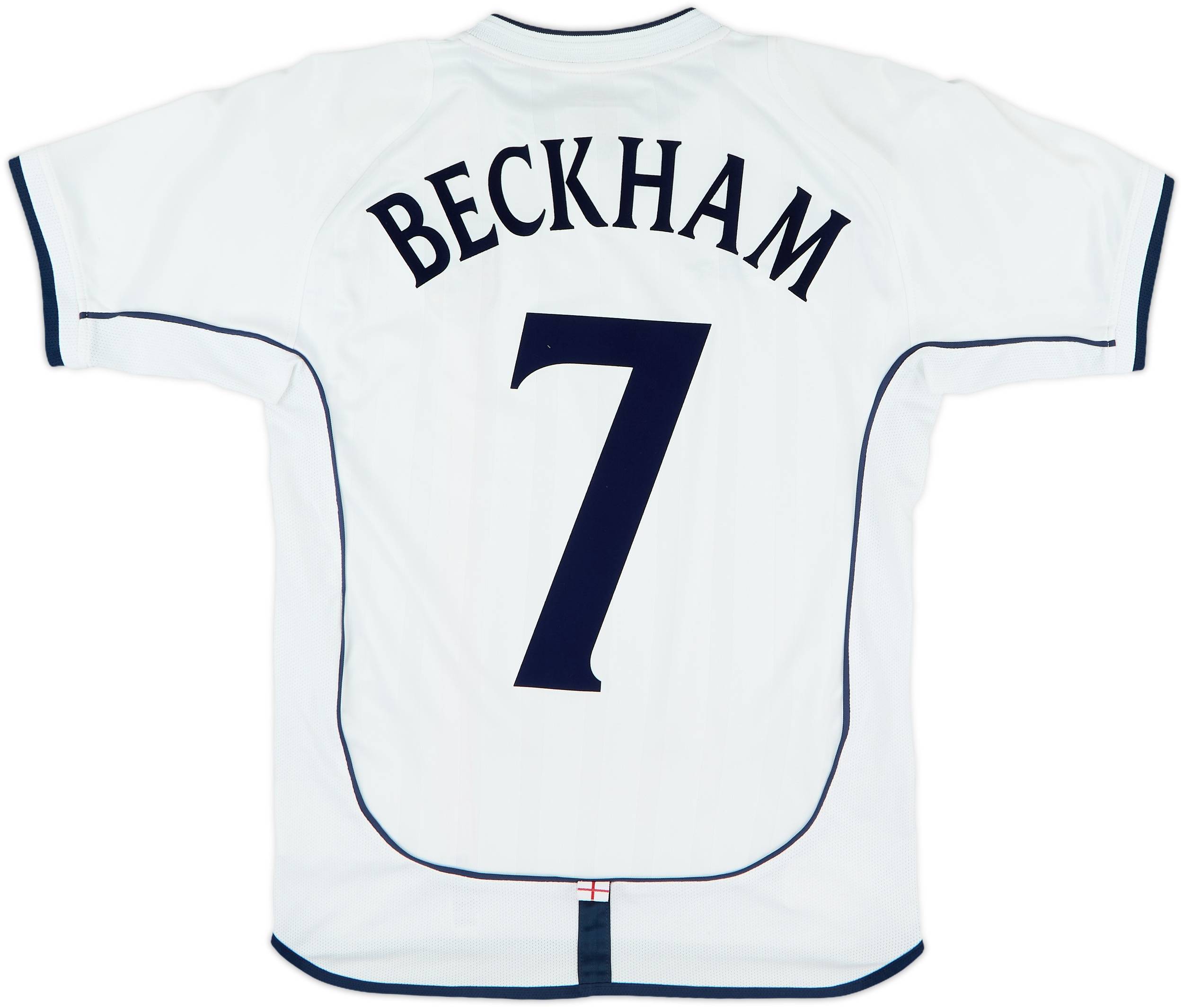 【正規 01-03 England Home shirt Beckham #7】 2001-03 England Home Shirt Beckham #7 - 8/10 - (L.Boys)