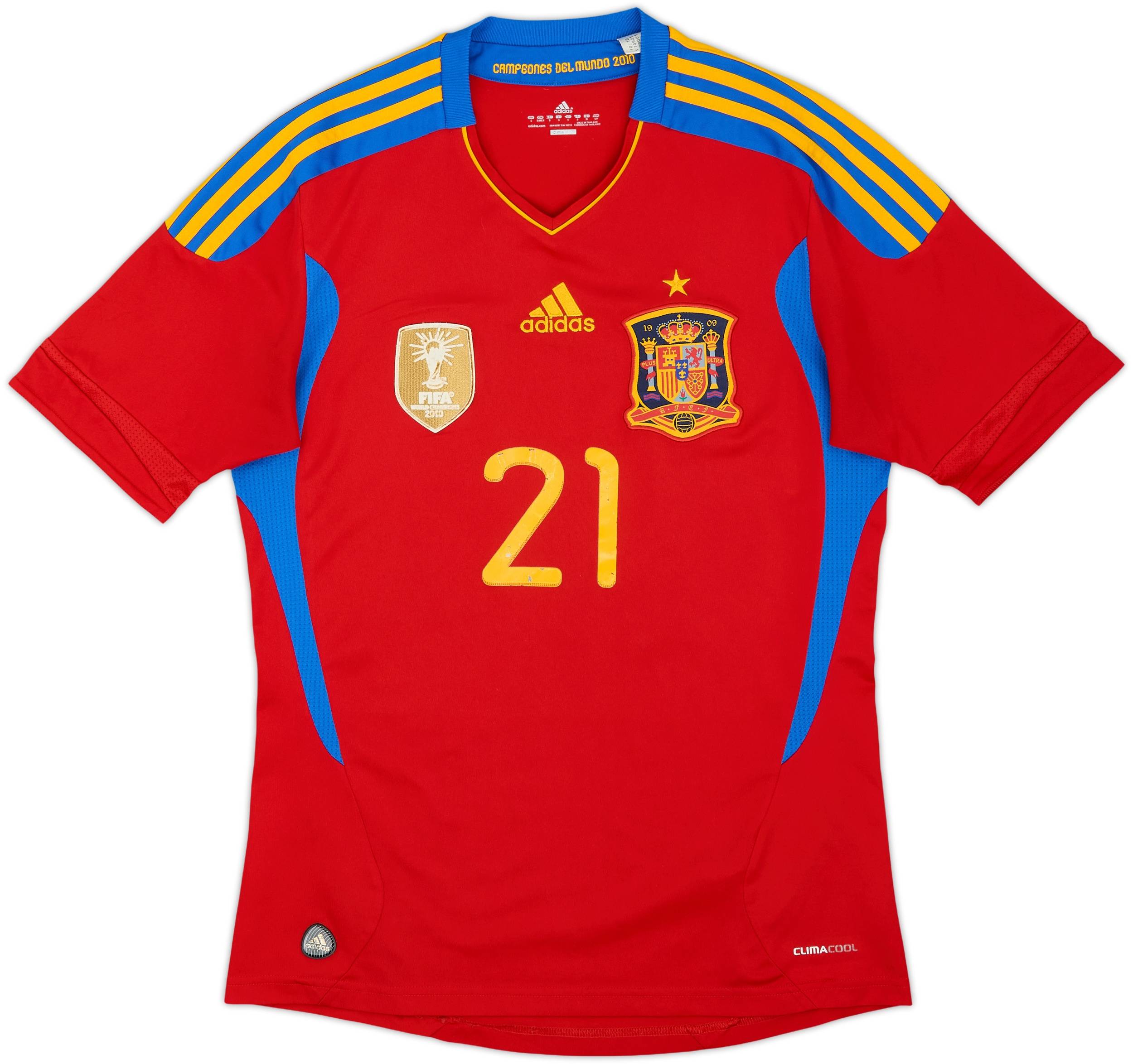 2010-11 Spain Home Shirt David Silva #21 - 5/10 - (S)