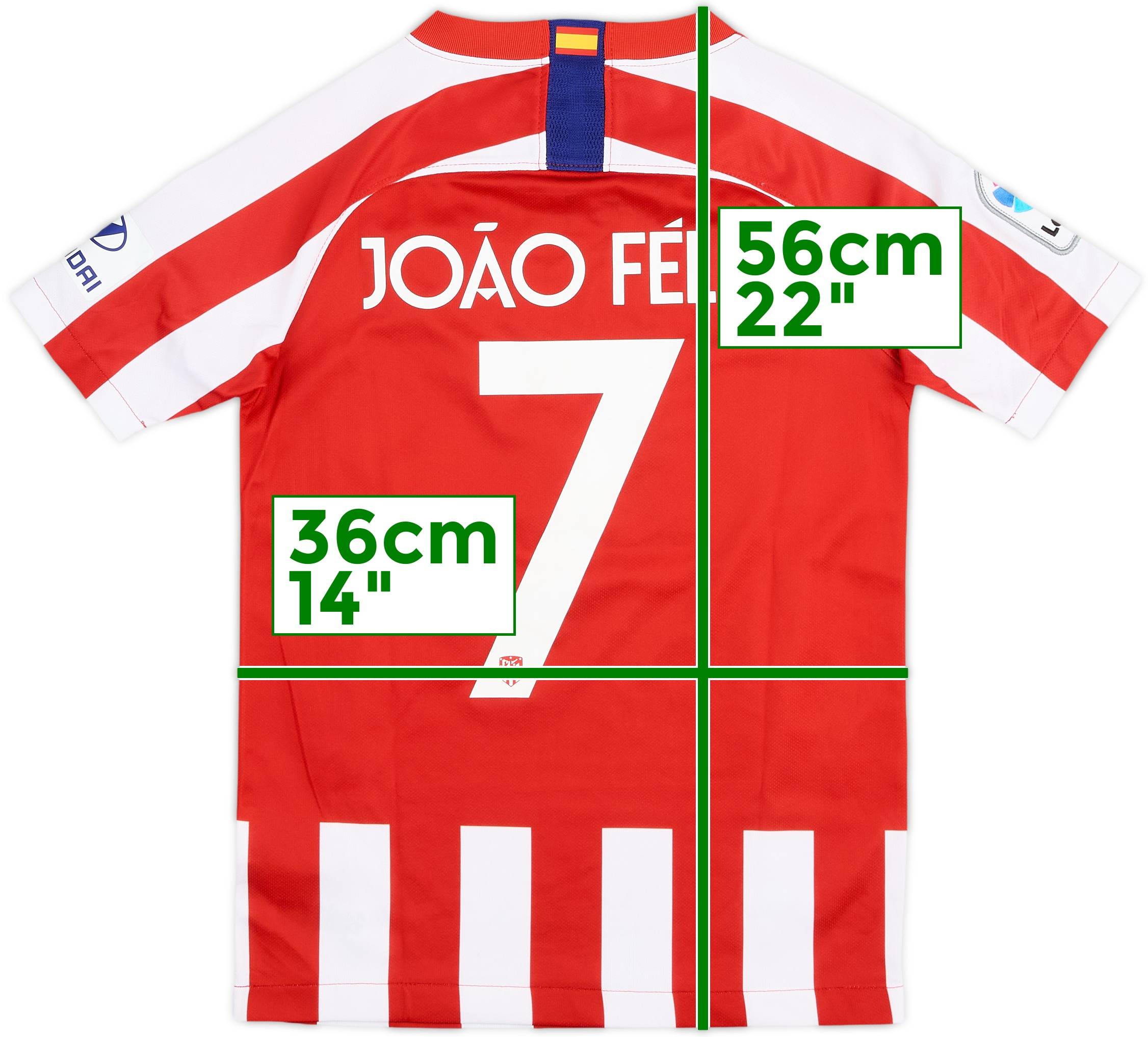 2019-20 Atletico Madrid Home Shirt Joao Felix #7 - 9/10 - (S.Boys)