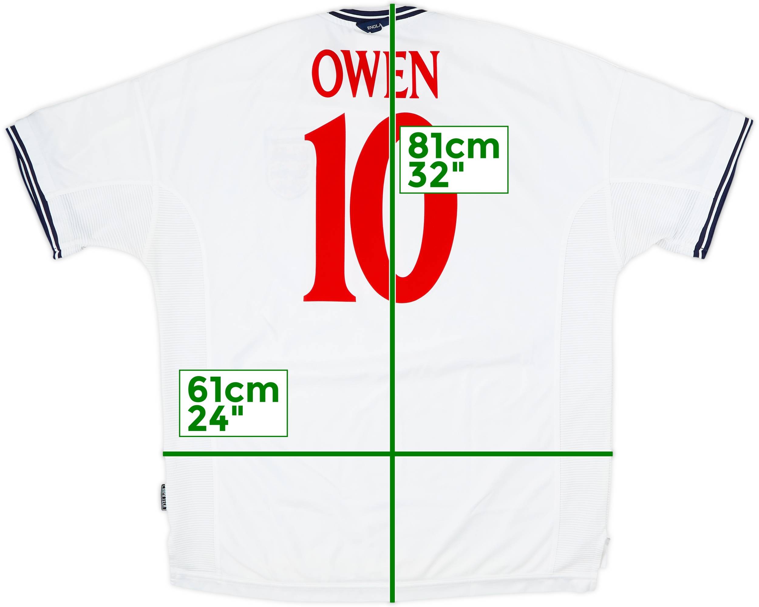 1999-01 England Home Shirt Owen #10 - 8/10 - (XXL)
