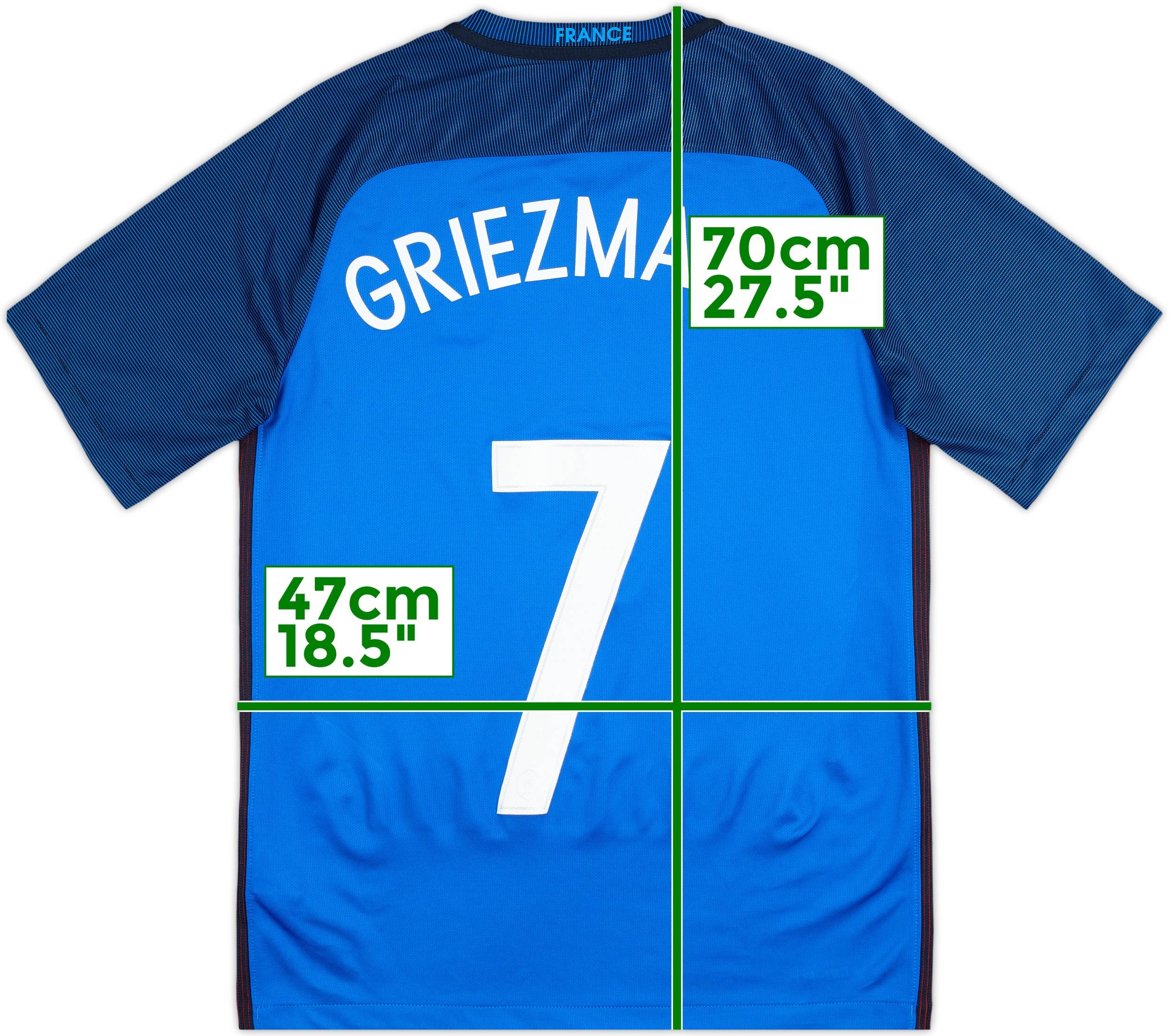 2016-17 France Home Shirt Griezmann #7 - 9/10 - (S)