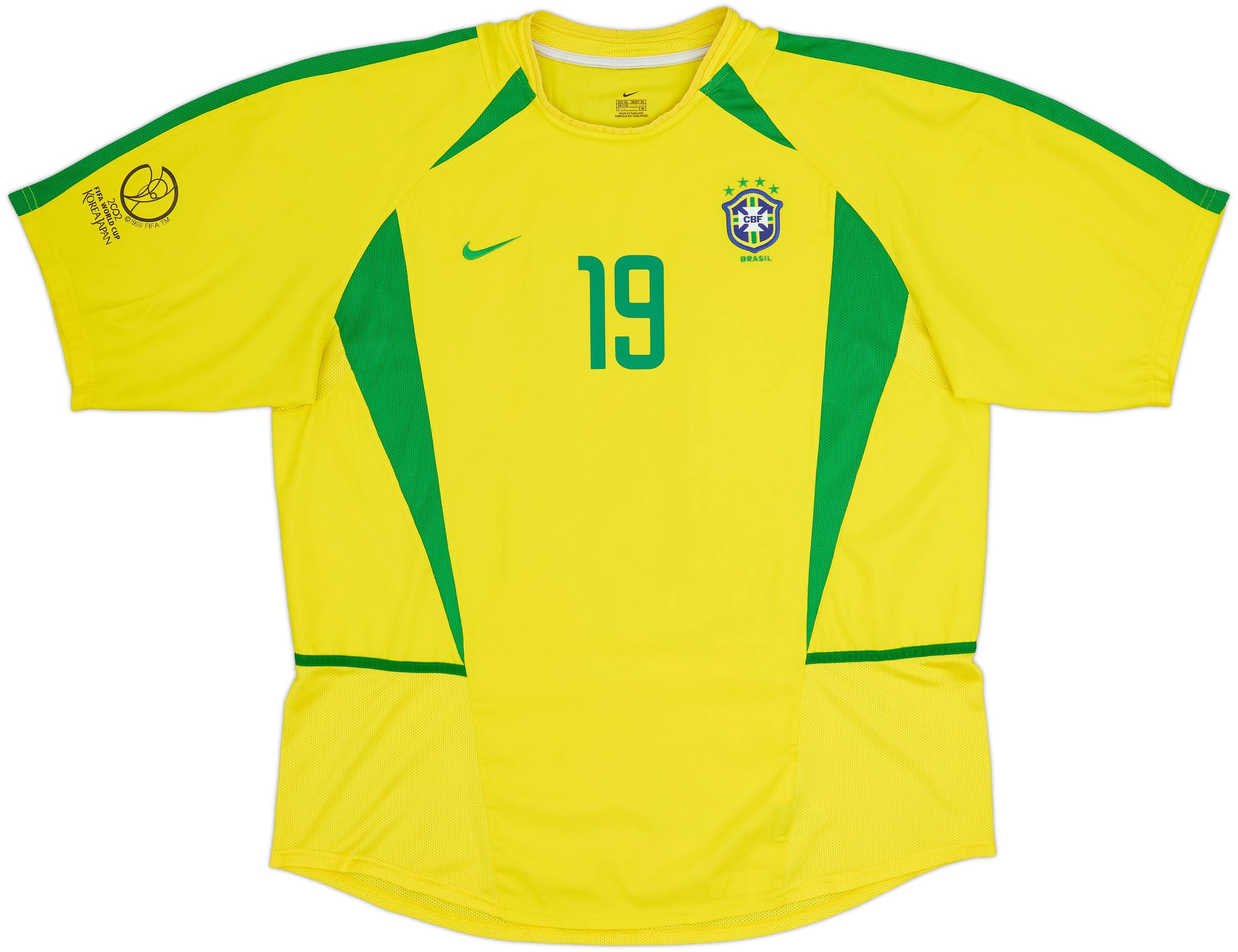 2002-04 Brazil Home Shirt Juninho #19 - 8/10 - (XXL)